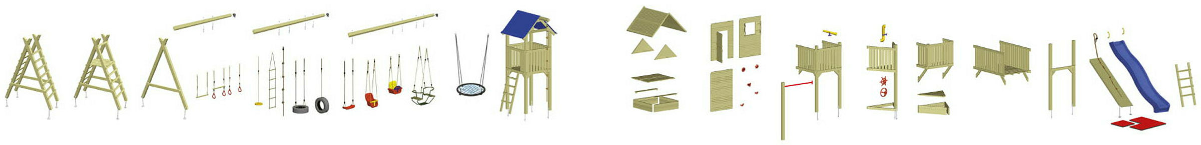 Multi-Play Spielturm 118x118x350cm