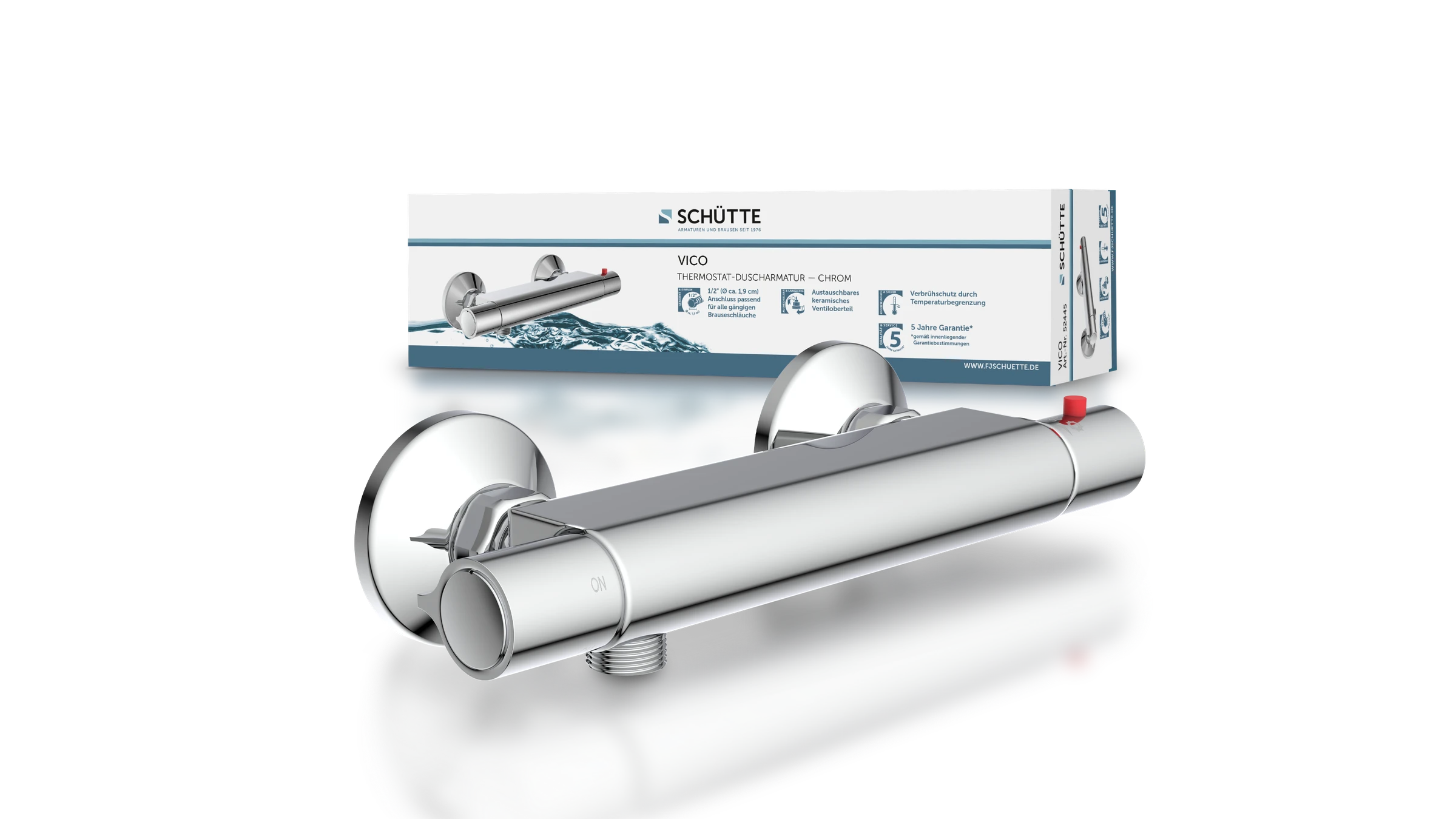 VICO Thermostat Duscharmatur, Chrom