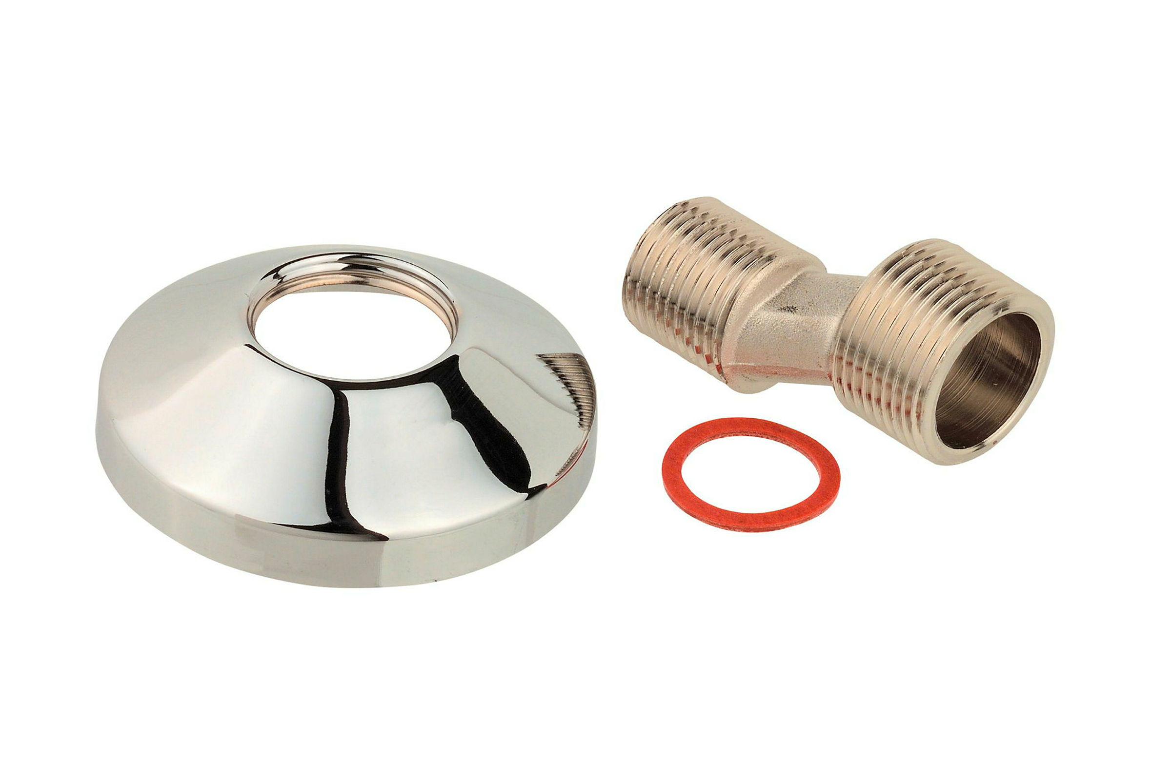 S-Anschluss, 1/2''AG x 15 mm x 3/4''AG, mit Gewinderosette