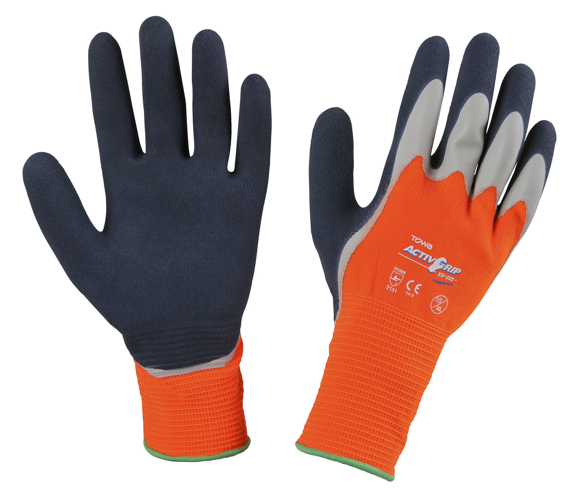 Handschuh ActivGrip XA325 Gr.8 orange, doppelt Latex getaucht