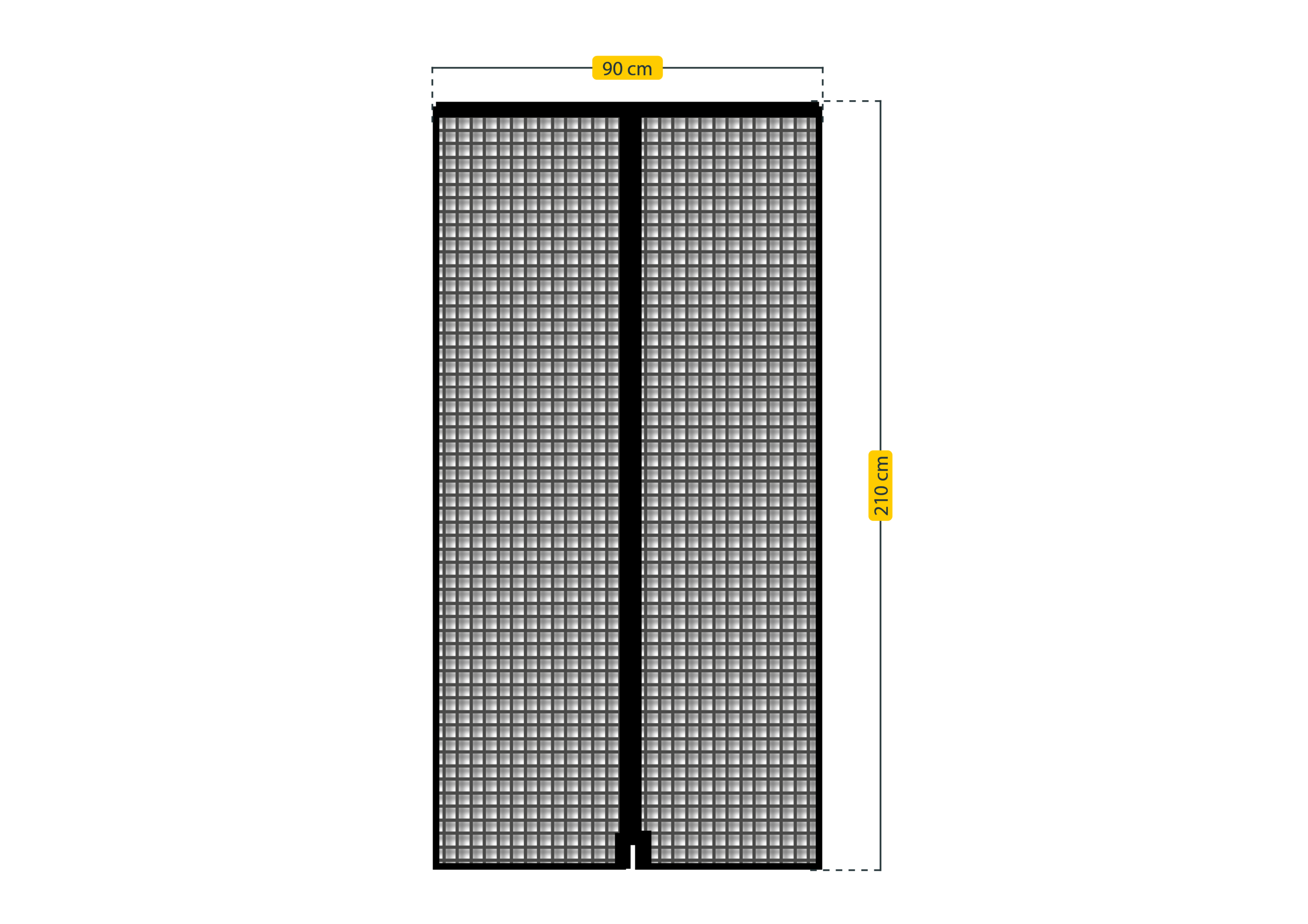 Schellenberg Fliegengitter-Magnetvorhang, 90 x 210 cm, anthrazit