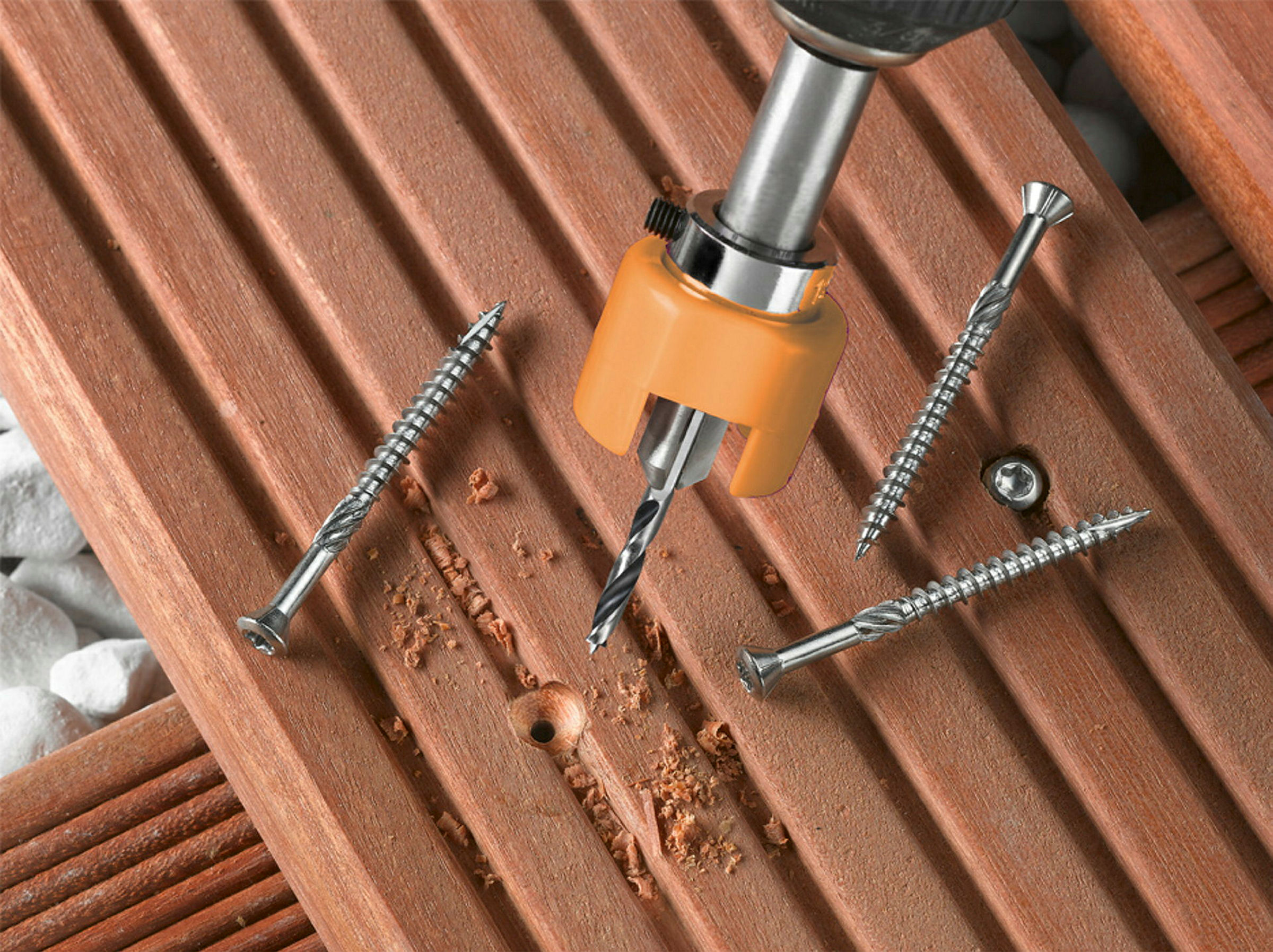 HSS-M2 Hartholzbohrer mit verstellbarem Tiefenstopp und Senker, ø 4.0 mm
