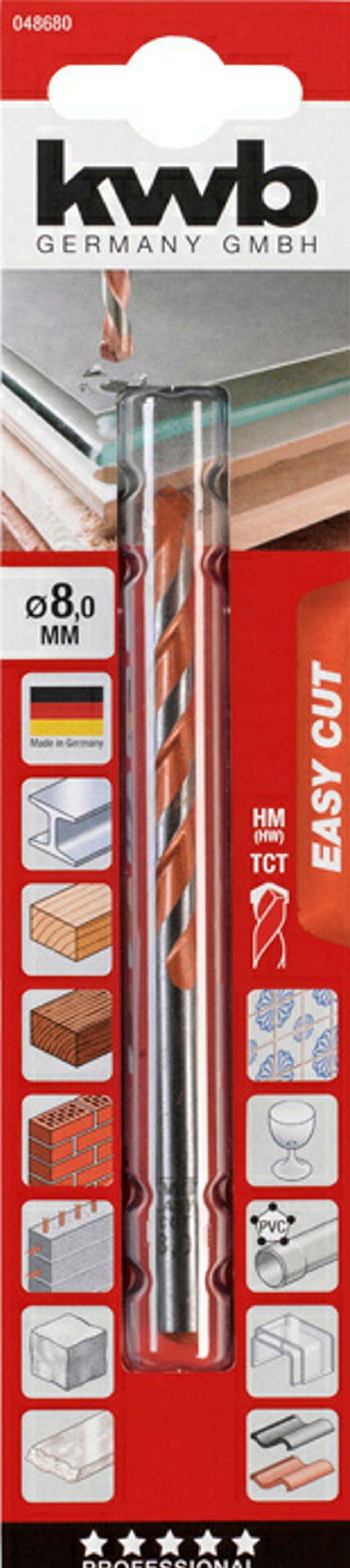 EASY-CUT Allzweckbohrer, ø 8.0 mm