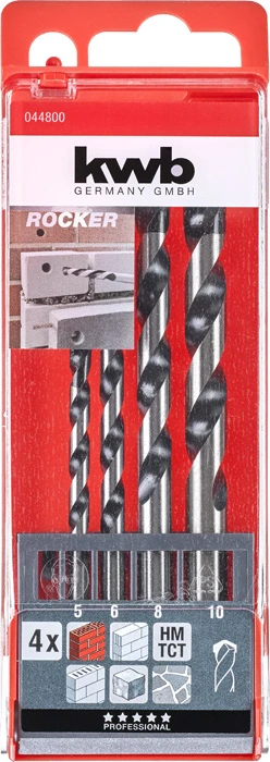 ROCKER® Beton- und Steinbohrersatz, 4-tlg, ø 5-10 mm