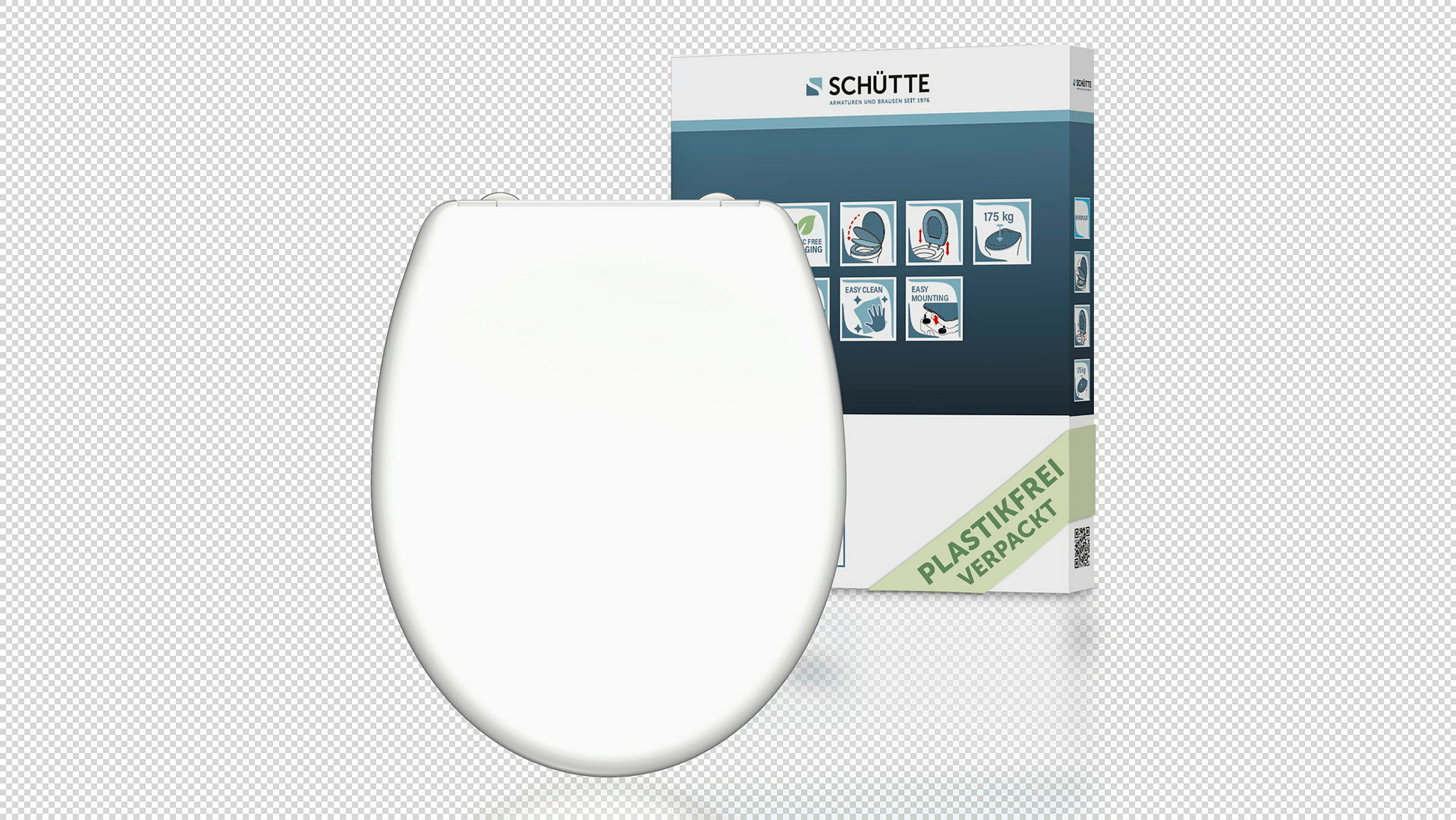 Duroplast WC-Sitz WHITE, mit Absenkautomatik und Schnellverschluss
