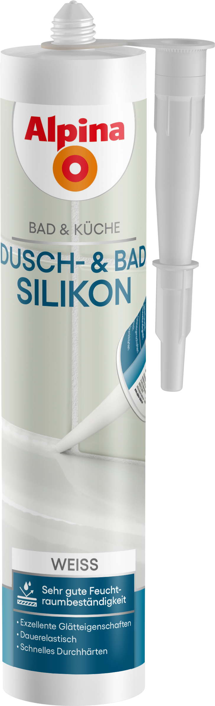 Alpina Bad & Küche Dusch-& Bad Silikon Weiss 0,3 Liter