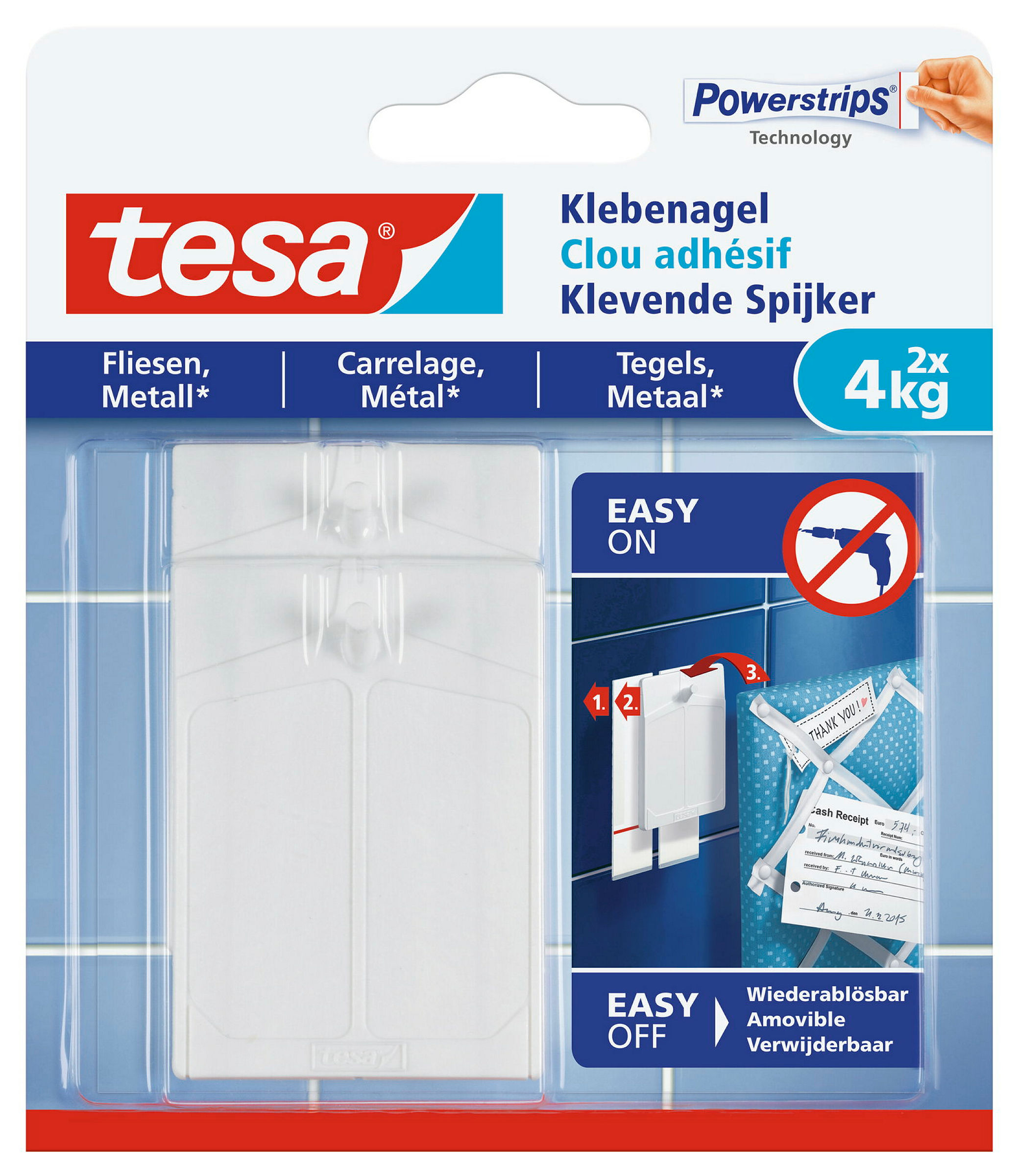 Klebenagel für Fliesen und Metall (4kg), 2 Stück