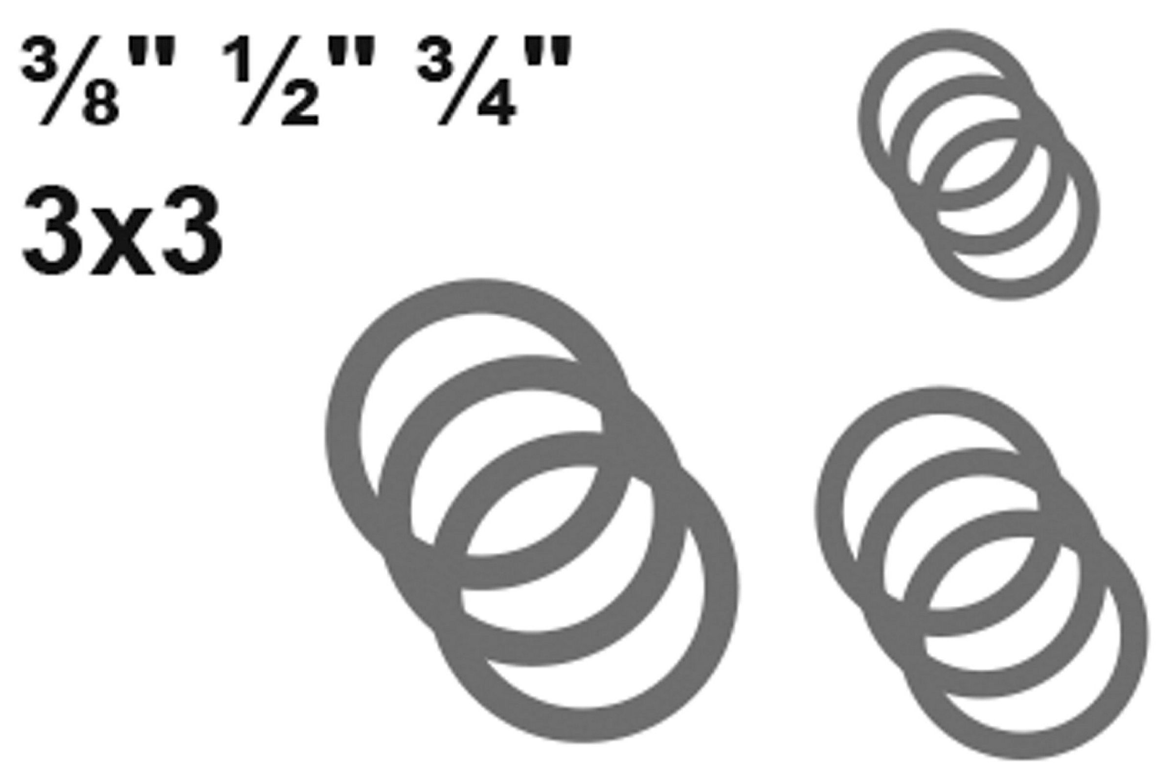 Verschraubungsdichtung, HD Fiber, 10 x 15 x 2/11 x 18 x 2/15 x 24 x 2 mm, f