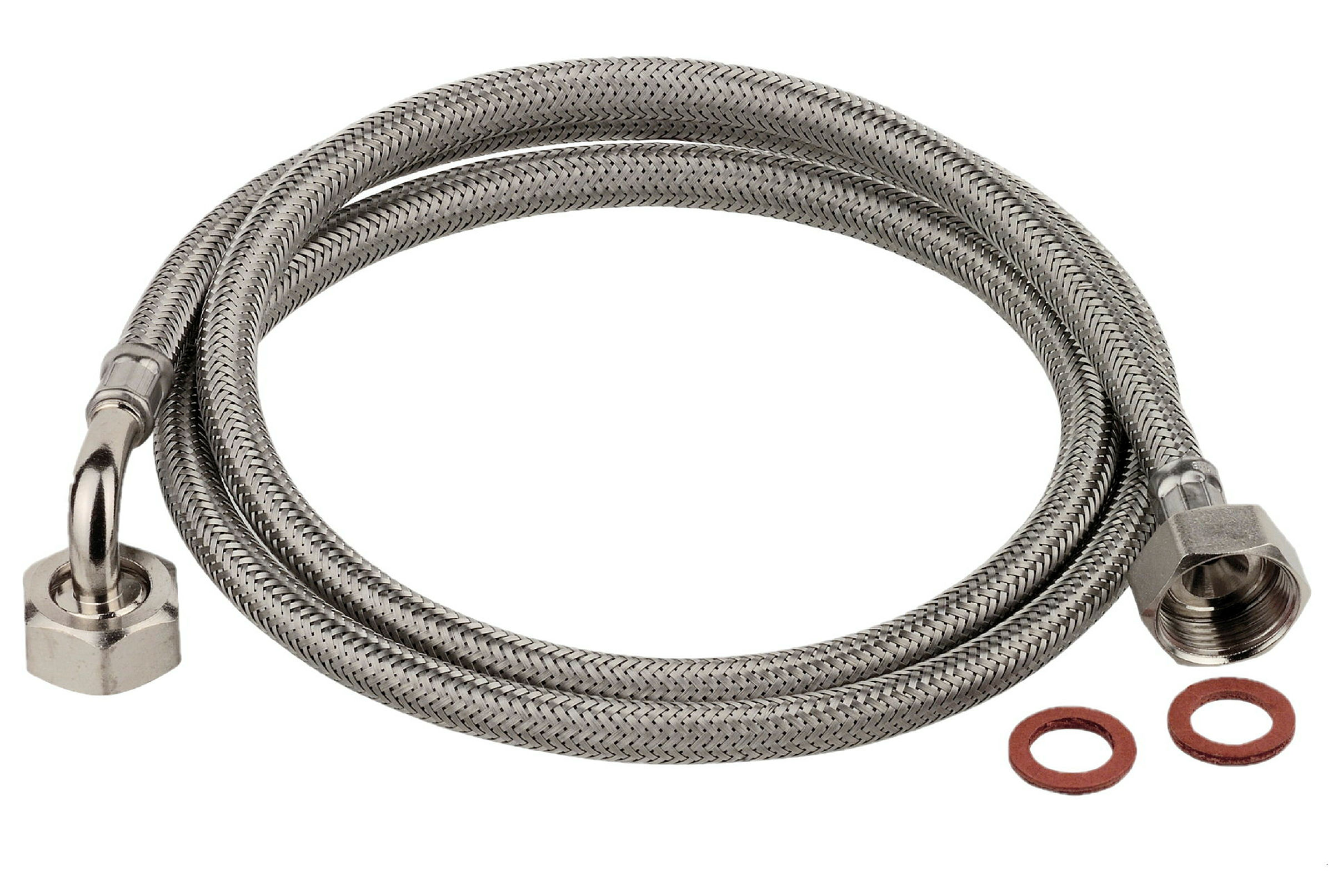 WAS Flexibler Zulaufschlauch, Edelstahloptik, geflochten, 3/4''IG x 2 m x 3