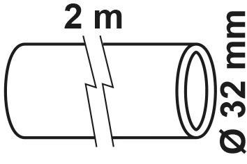 HDPE-Rohr, Ø 32 mm, Stange 2 m