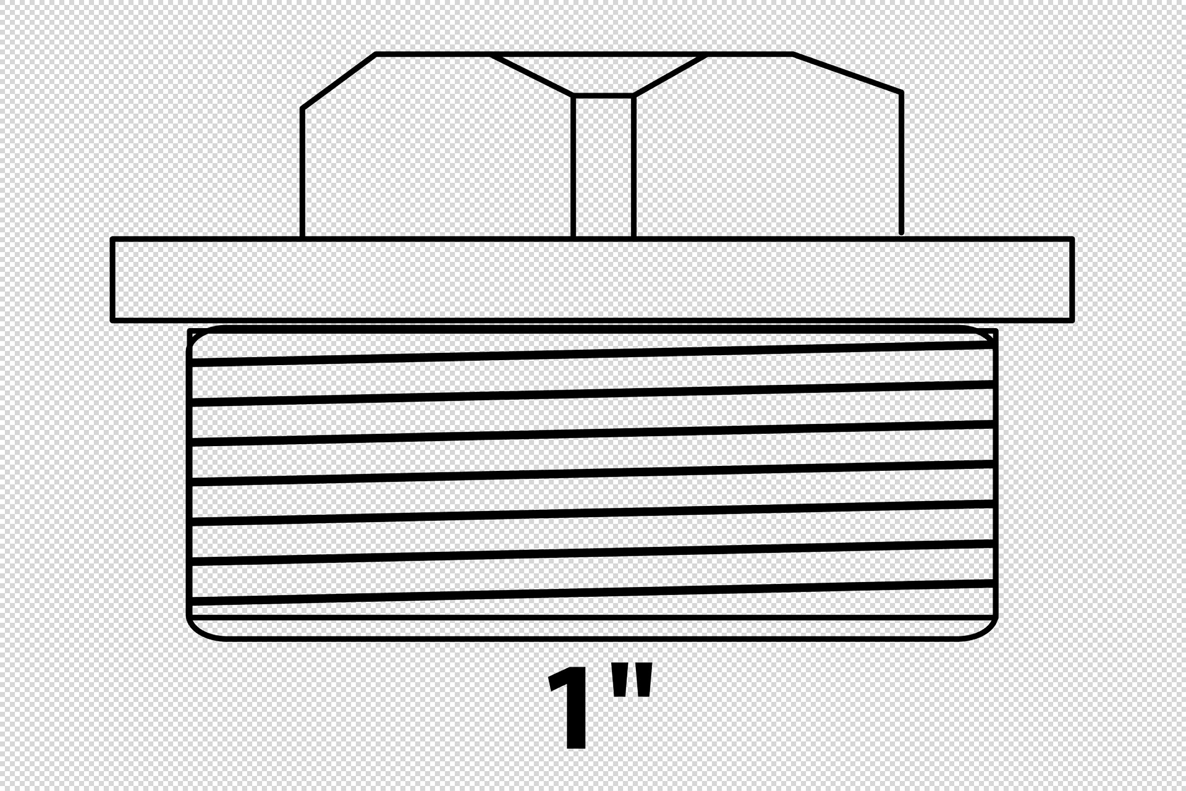 MS Stopfen, blank, 1''AG