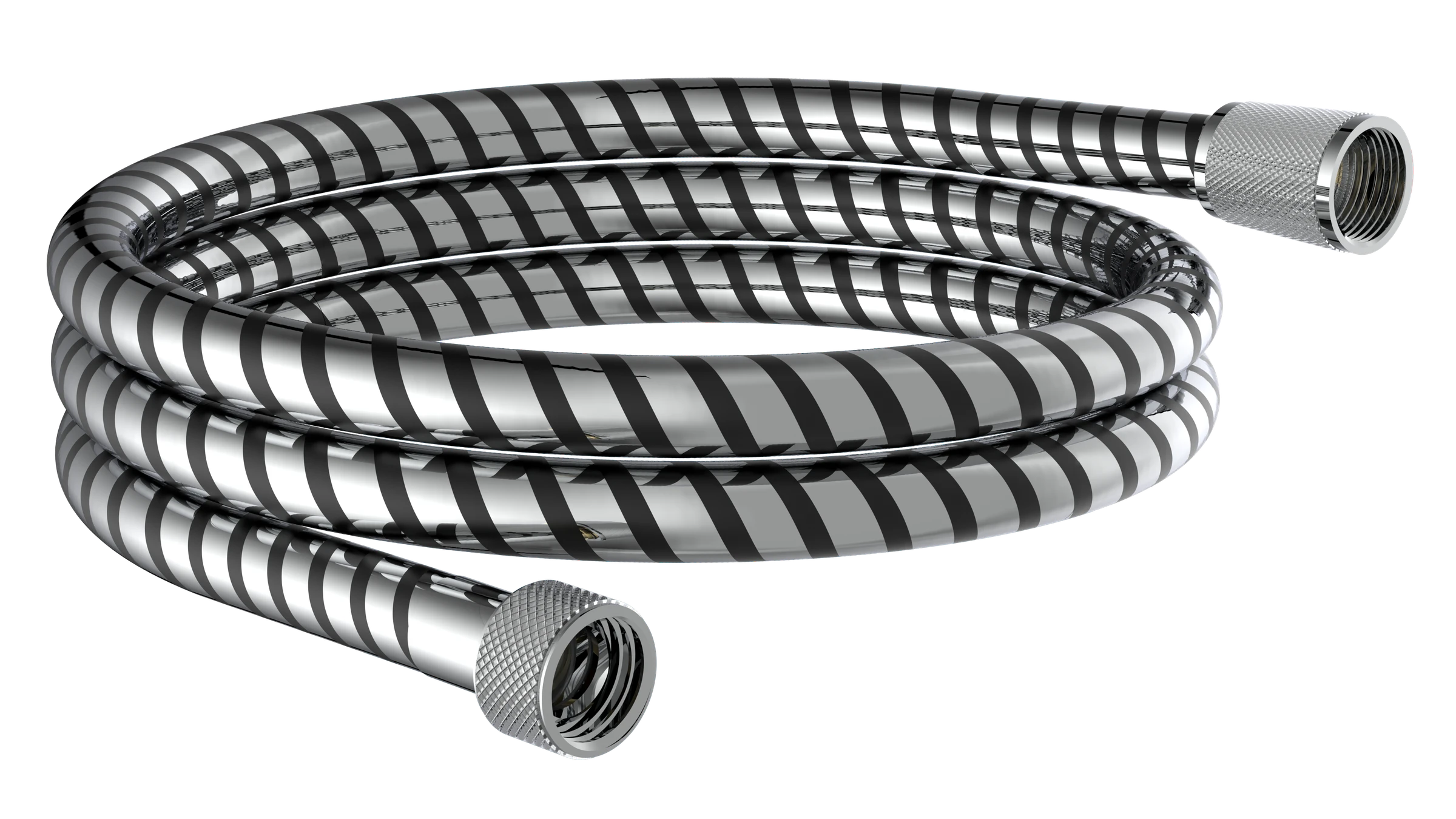 Brauseschlauch 150 cm, Kunststoff, Schwarz/Chrom