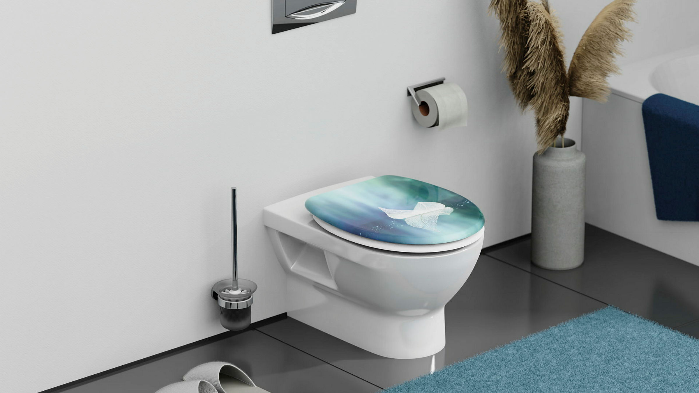 Duroplast WC-Sitz FALLEN LEAF, mit Absenkautomatik