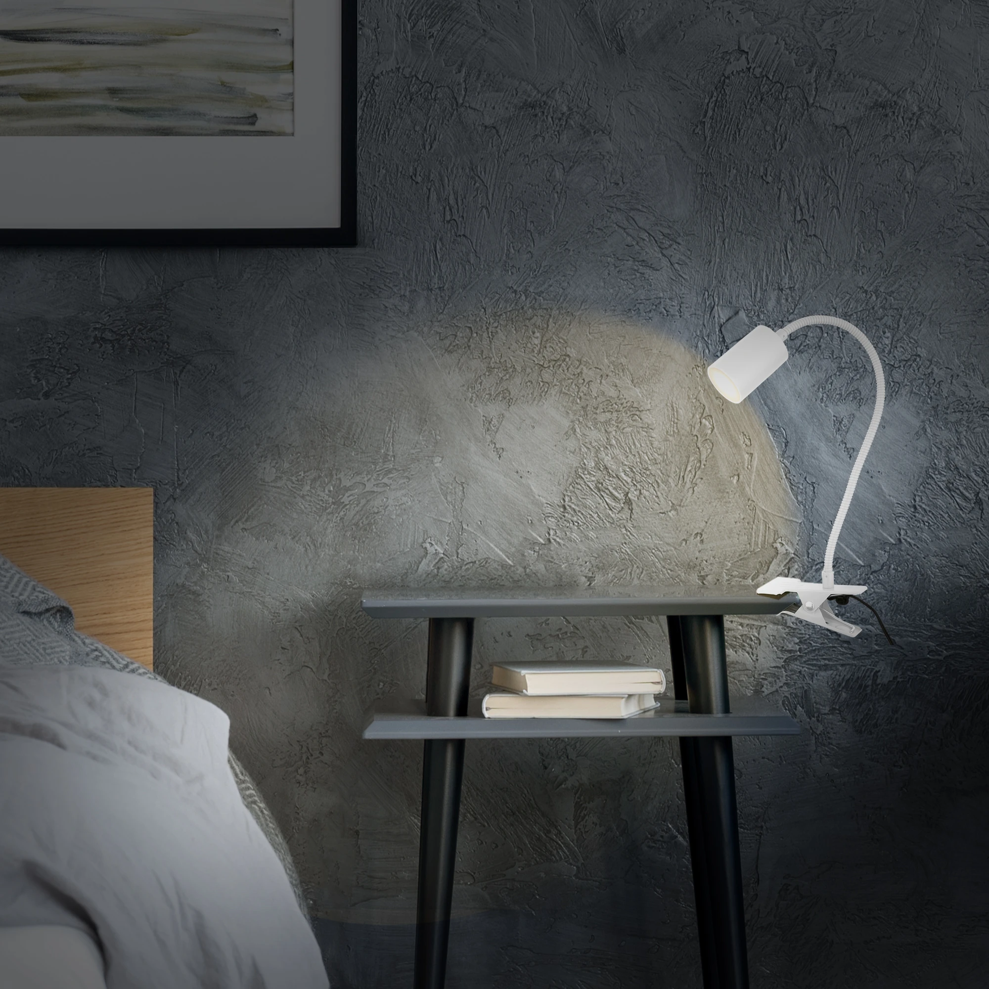 FLEKS LED Klemmleuchte, Weiß, inkl.. 1xLED 2,4W