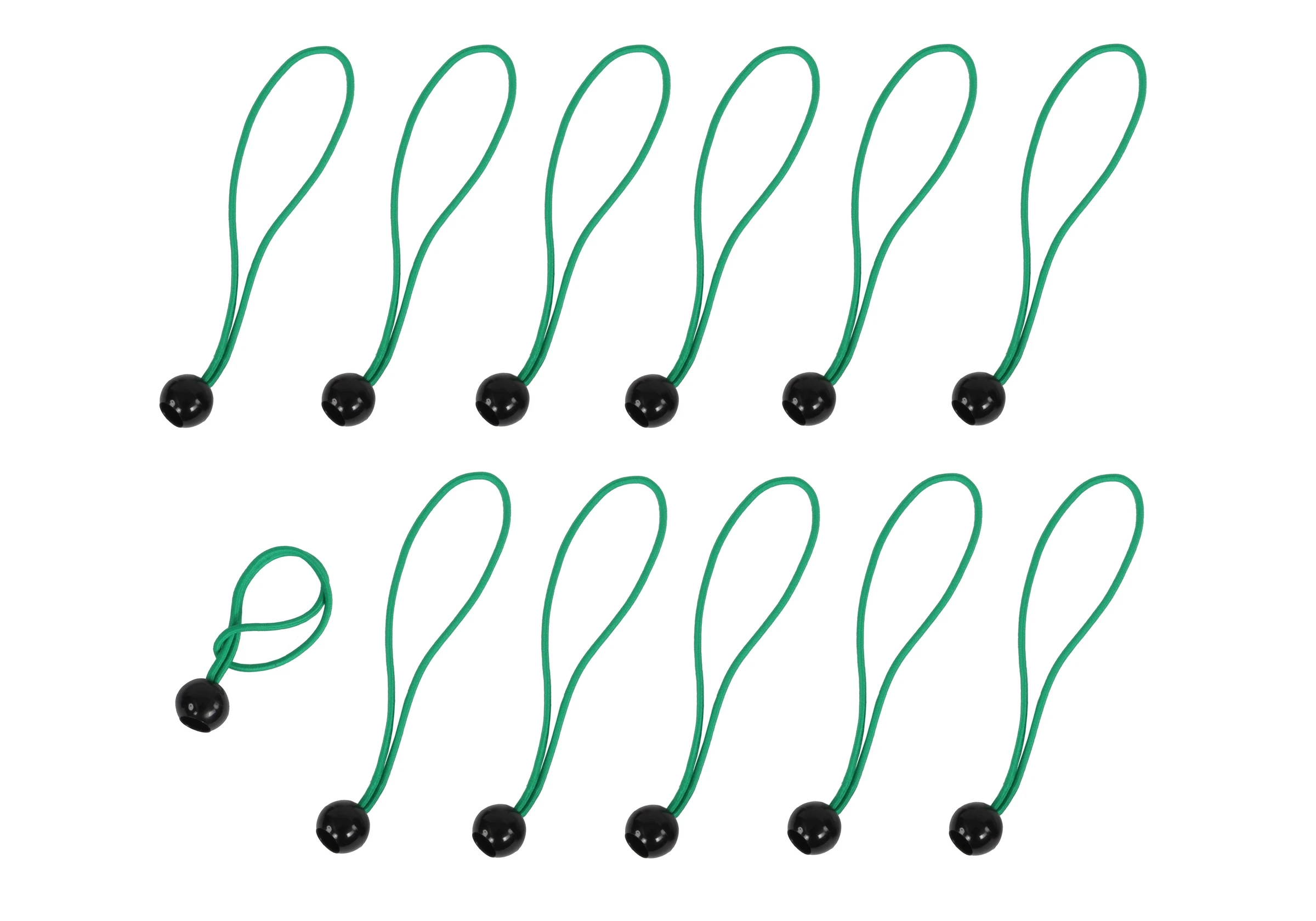 Kugel-Gummi-Spanner Classic, 12er Set, Kunststoff/ Gummi, L: 10 cm, D: 8 mm