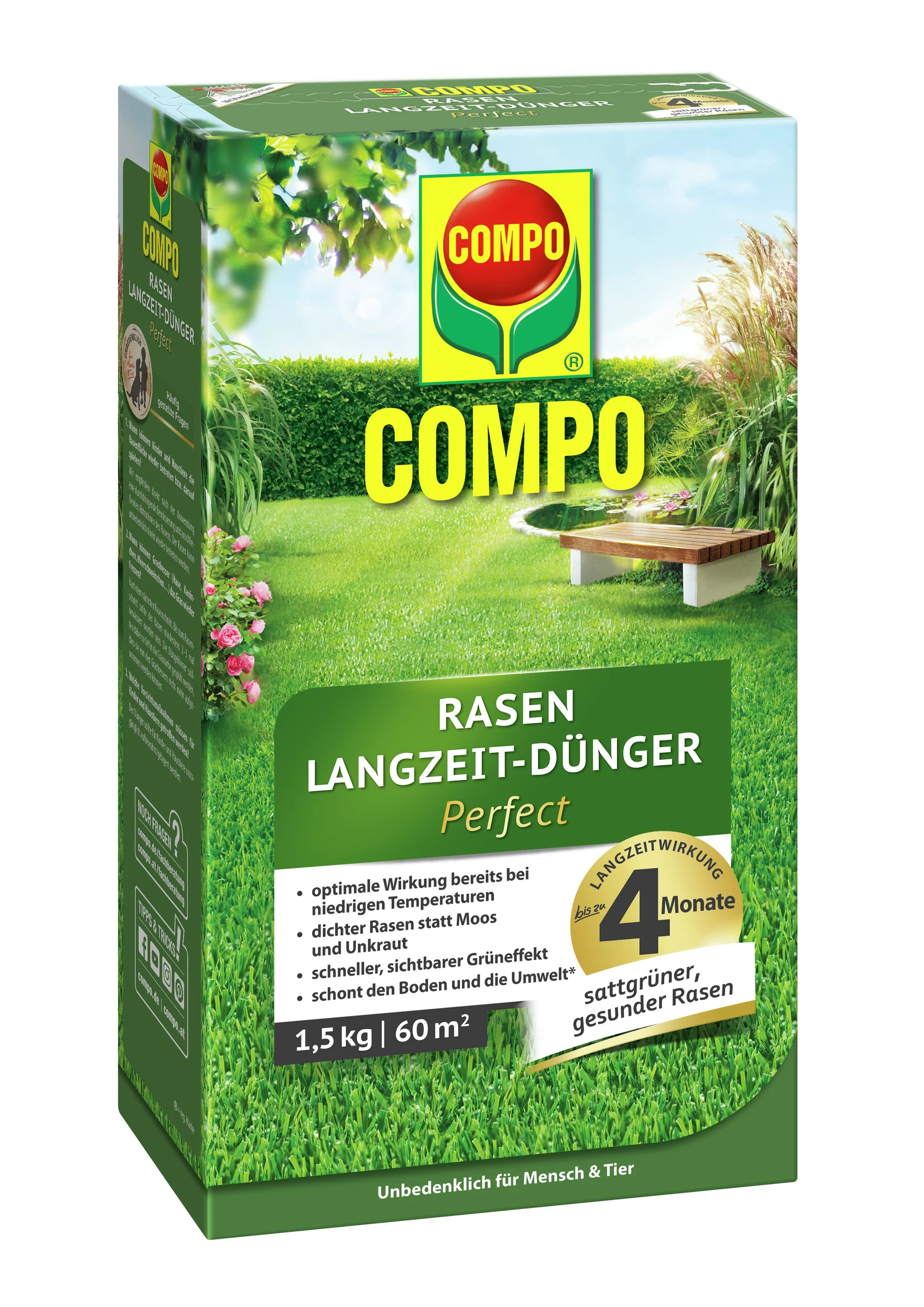 COMPO Rasen Langzeit-Dünger Perfect, 1,5 kg