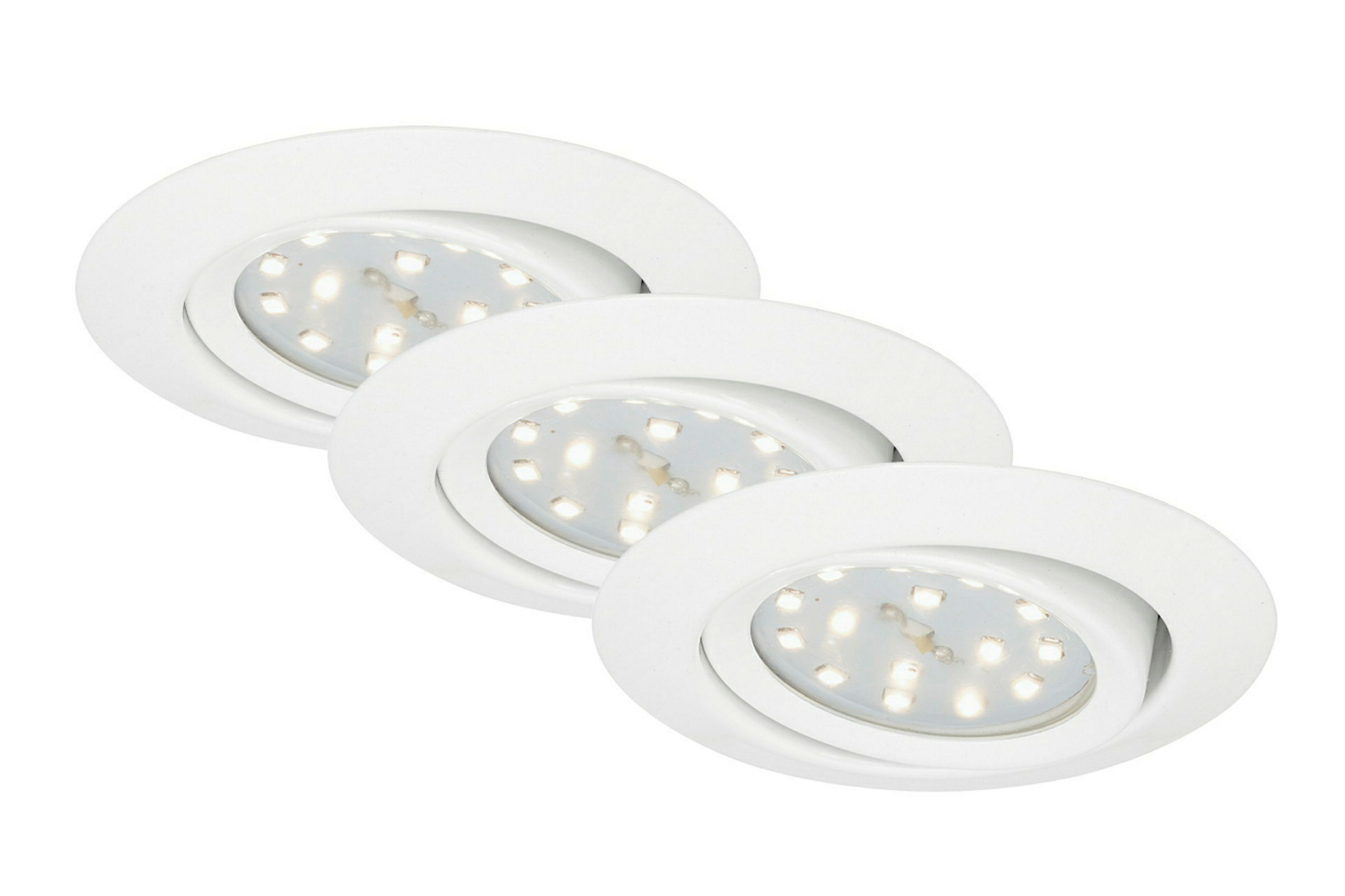 LED Einbauleuchten 3er-Set, weiß, 3xLED-Modul/3W