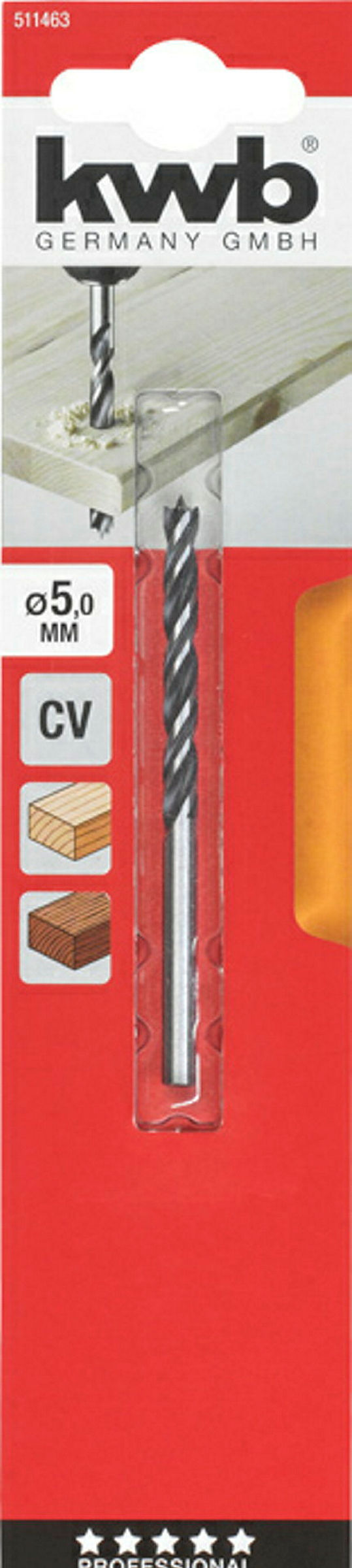 Holzspiralbohrer, ø 5.0 mm