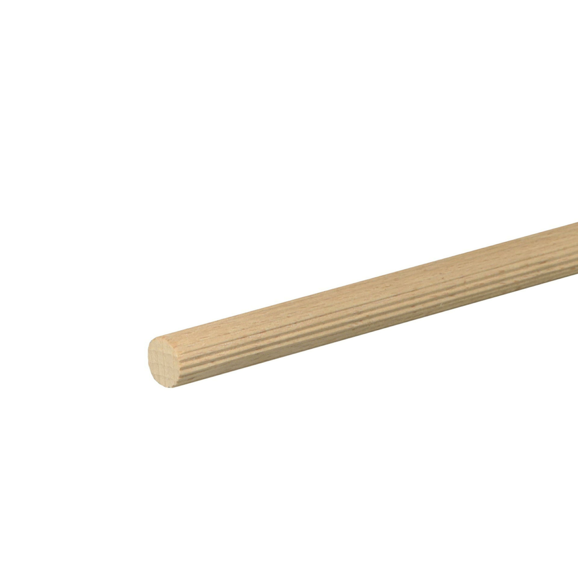 Rundstab gerillt (Dübel) Buche 16mm, 100cm