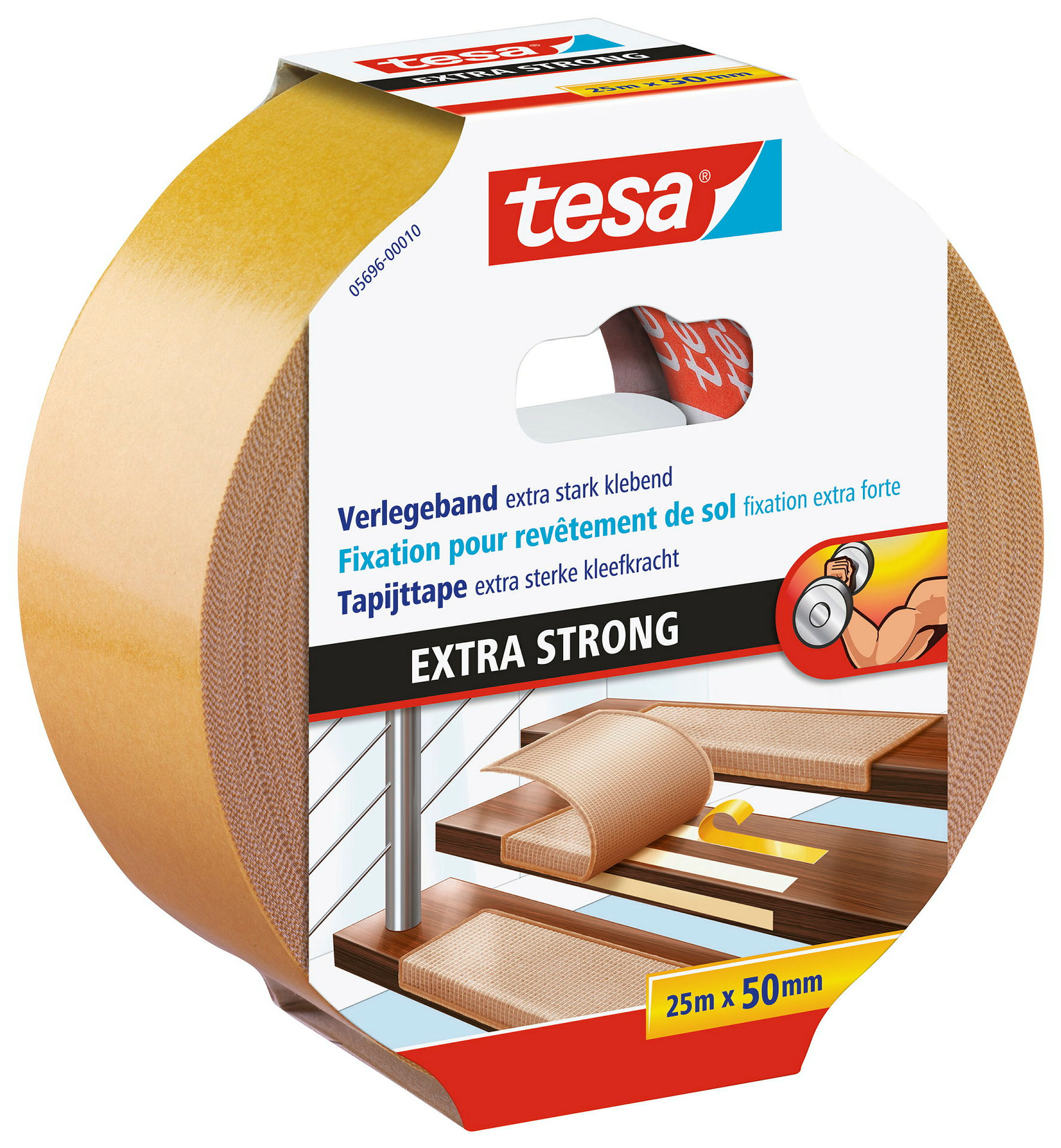 tesa® Verlegeband, extra stark klebend, 25m:50mm