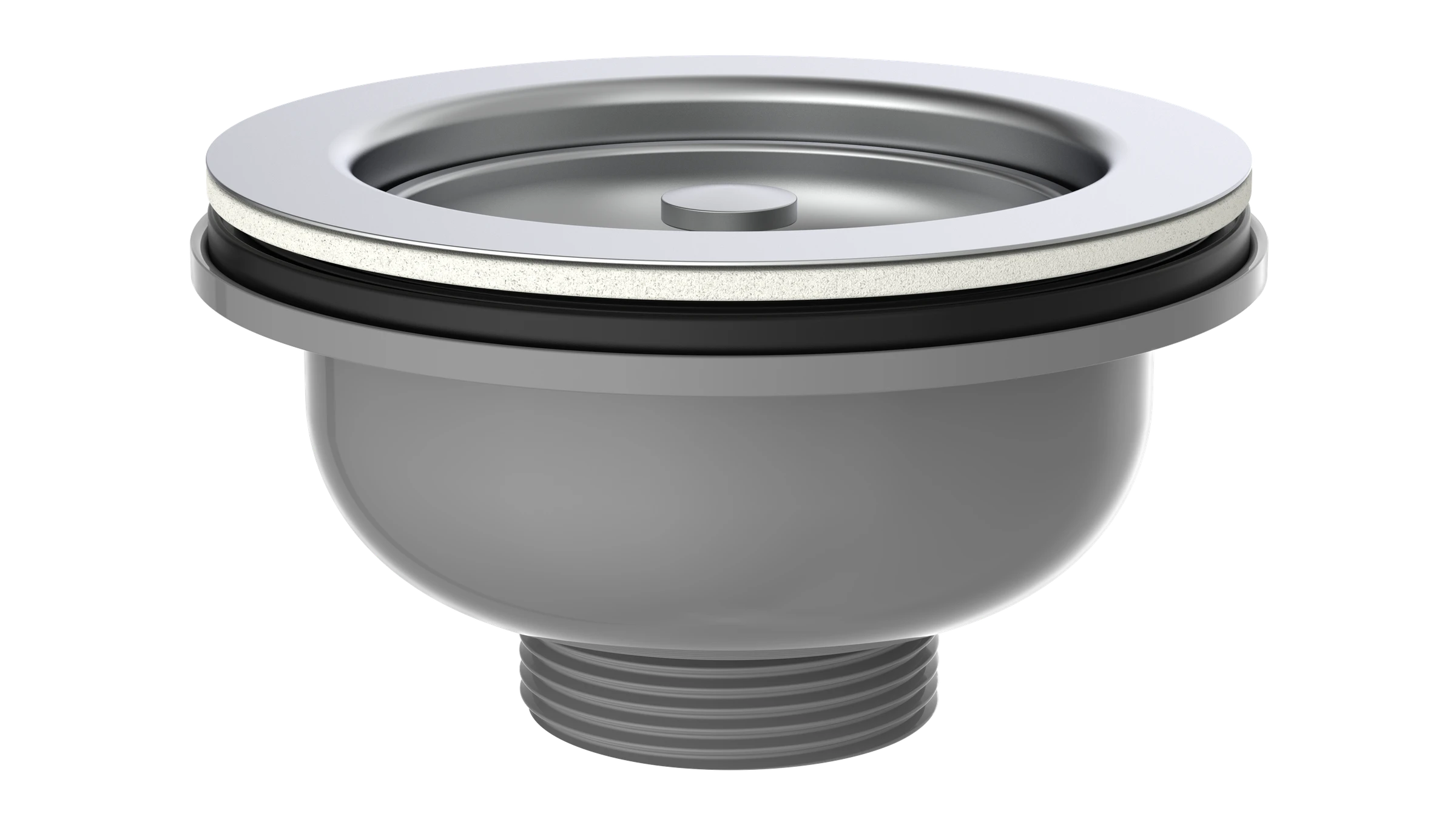 ECO-SAVE KS Korbventil, Grau, 1 1/2''AG, Edelstahl-Ventilkelch & Sieb Ø 114