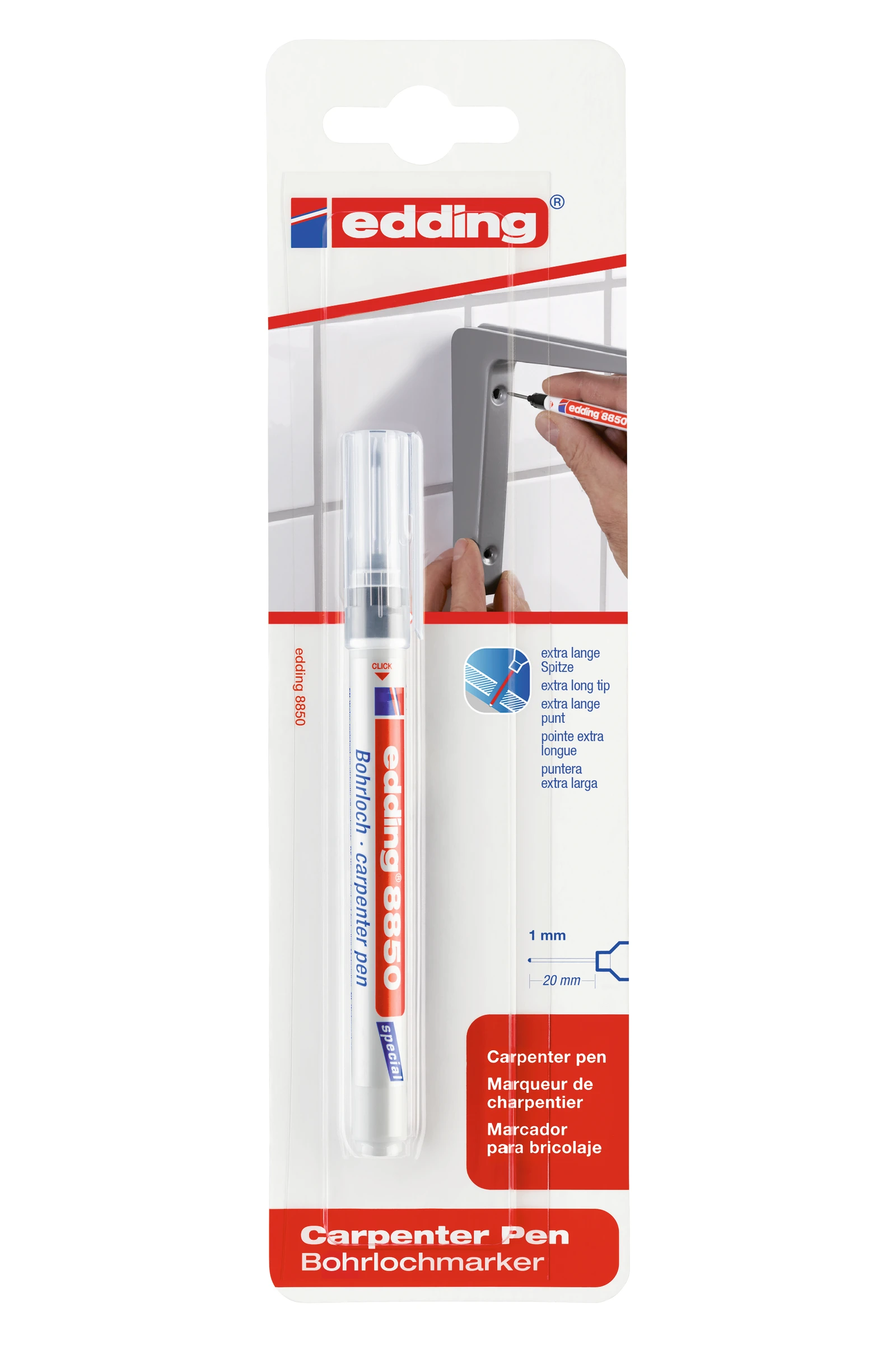 edding 8850 Bohrlochmarker 1er-Blister schwarz