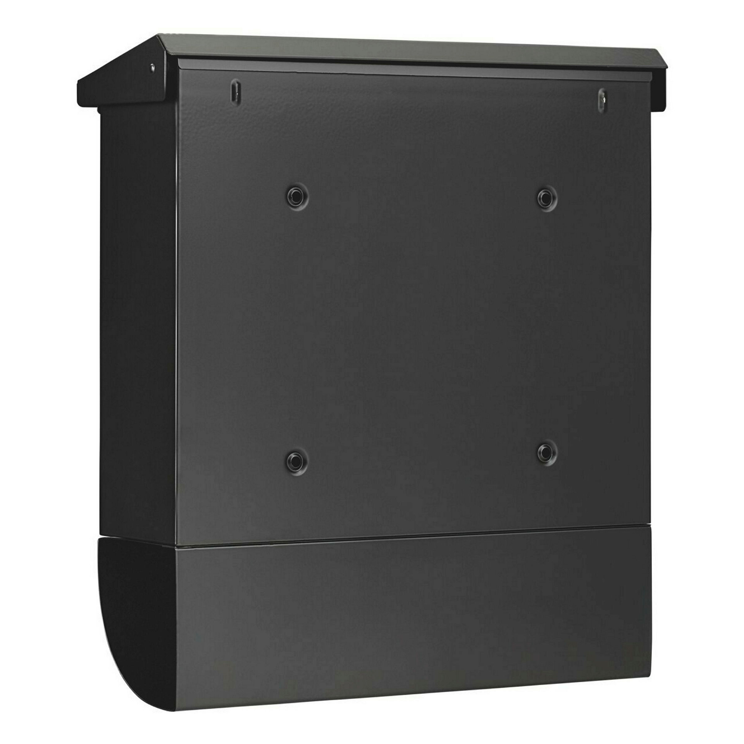 Briefkasten-Set Stahl-lack. Vario 86720S schwarz