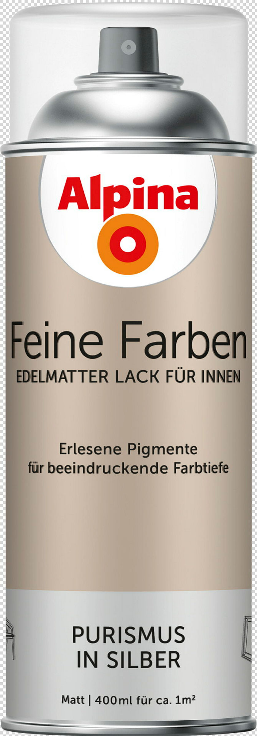 Alpina Feine Farben Sprühlack Purismus in Silber 400ml