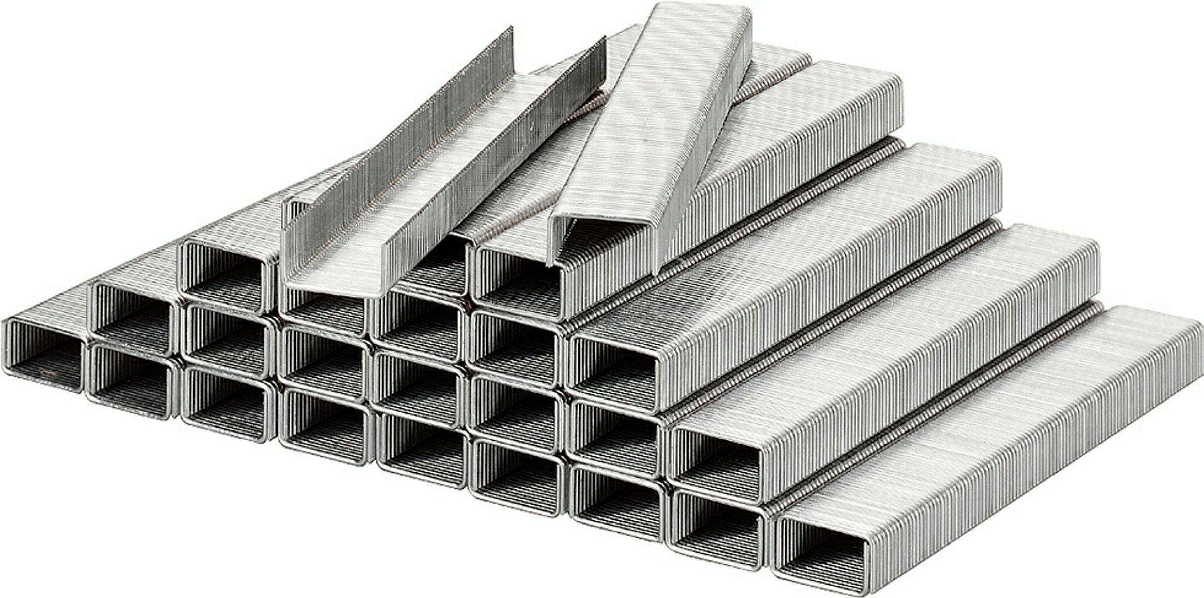 Klammern, 10,7 mm x 10 mm, Flachdraht, Stahl, 5000 Stk.