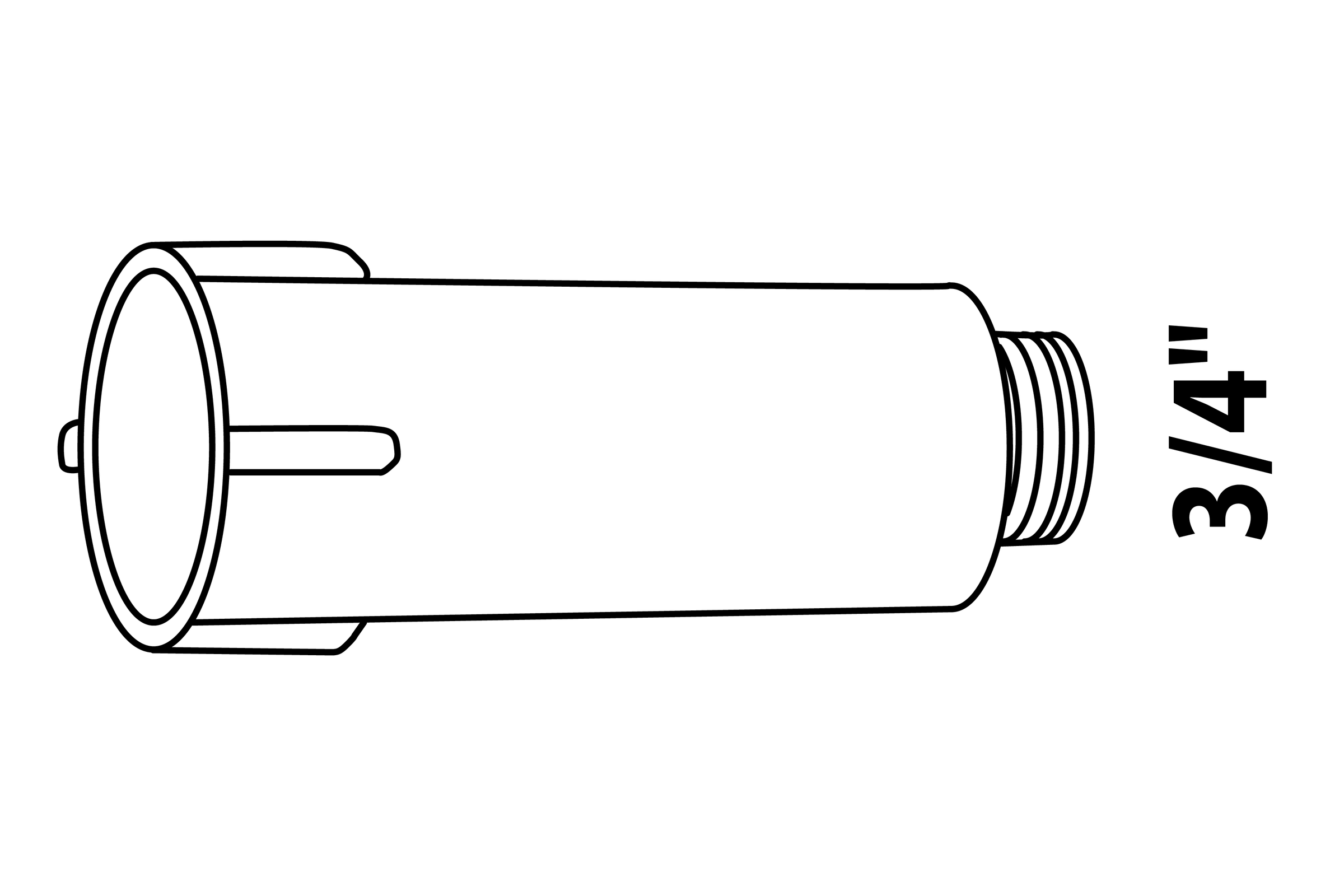 KS Baustopfen, Weiß, 3/4'', nicht druckfest