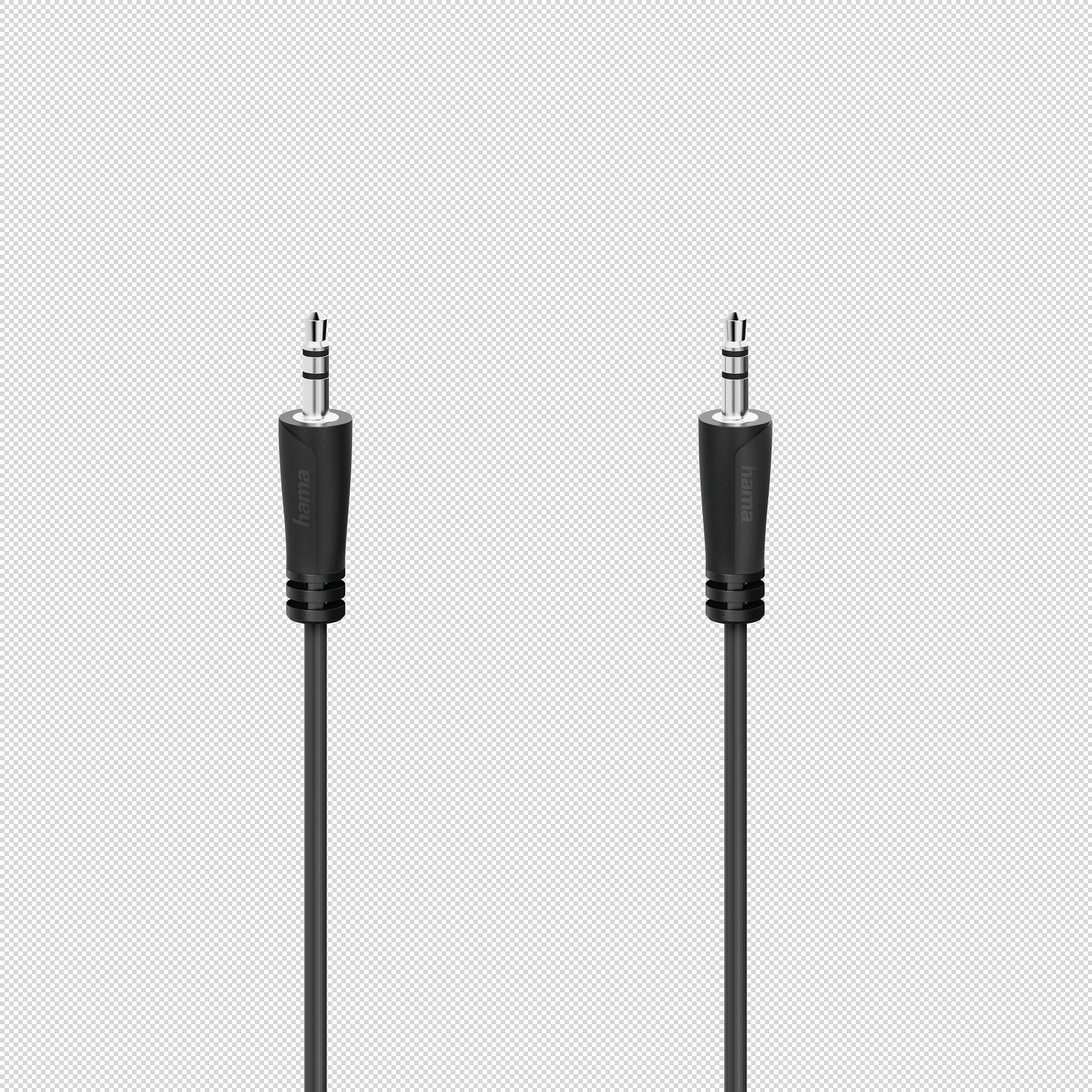 Hama Audio-Kabel, 3,5-mm-Klinken-St. - 3,5-mm-Klinken-St., Stereo, 0,5 m