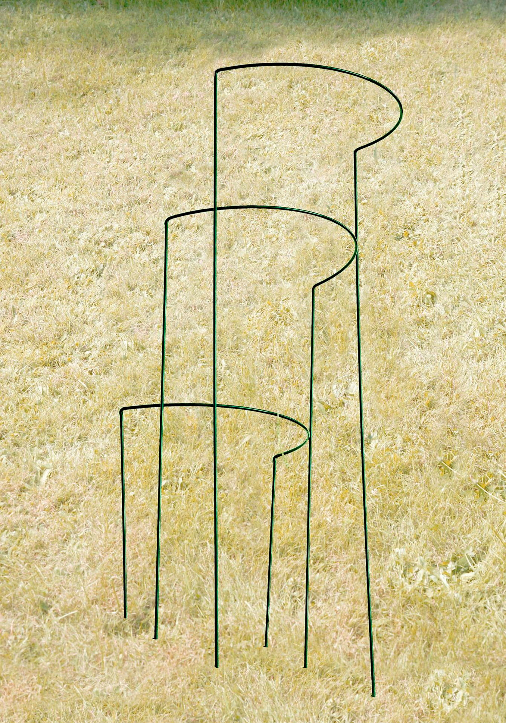 Busch- / Strauchstütze Classic, H:35cm,Stahldr,pulv.besch,grün