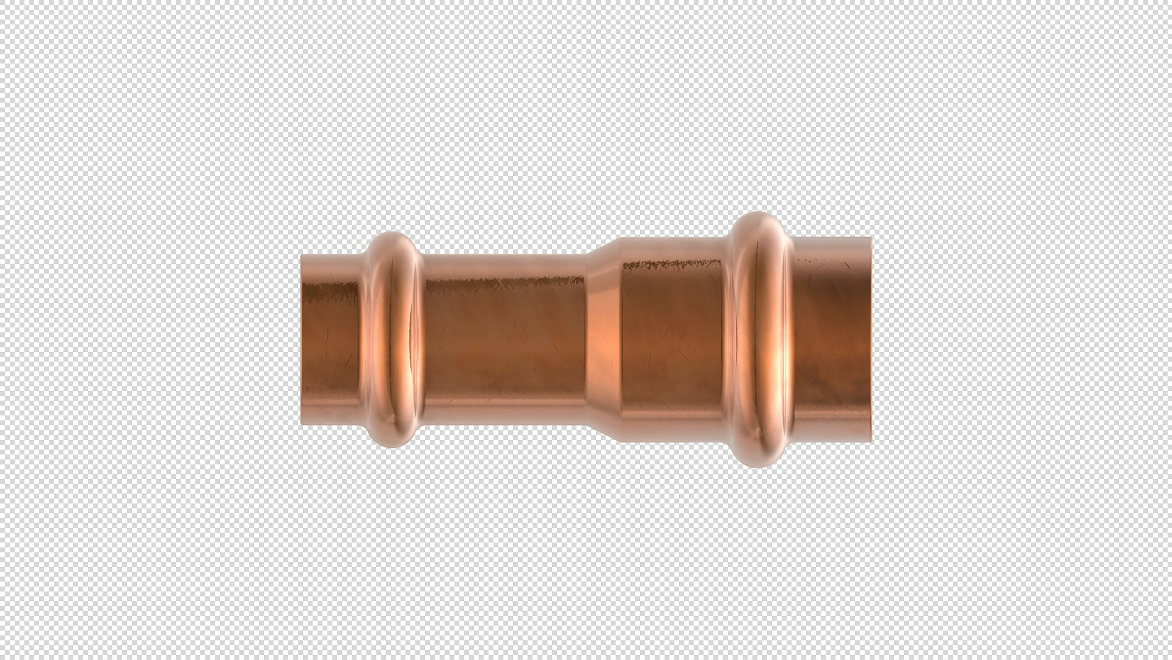 CU Reduzier-Doppelmuffe, blank 15mmx12mm,2 Muffen,(P5240)