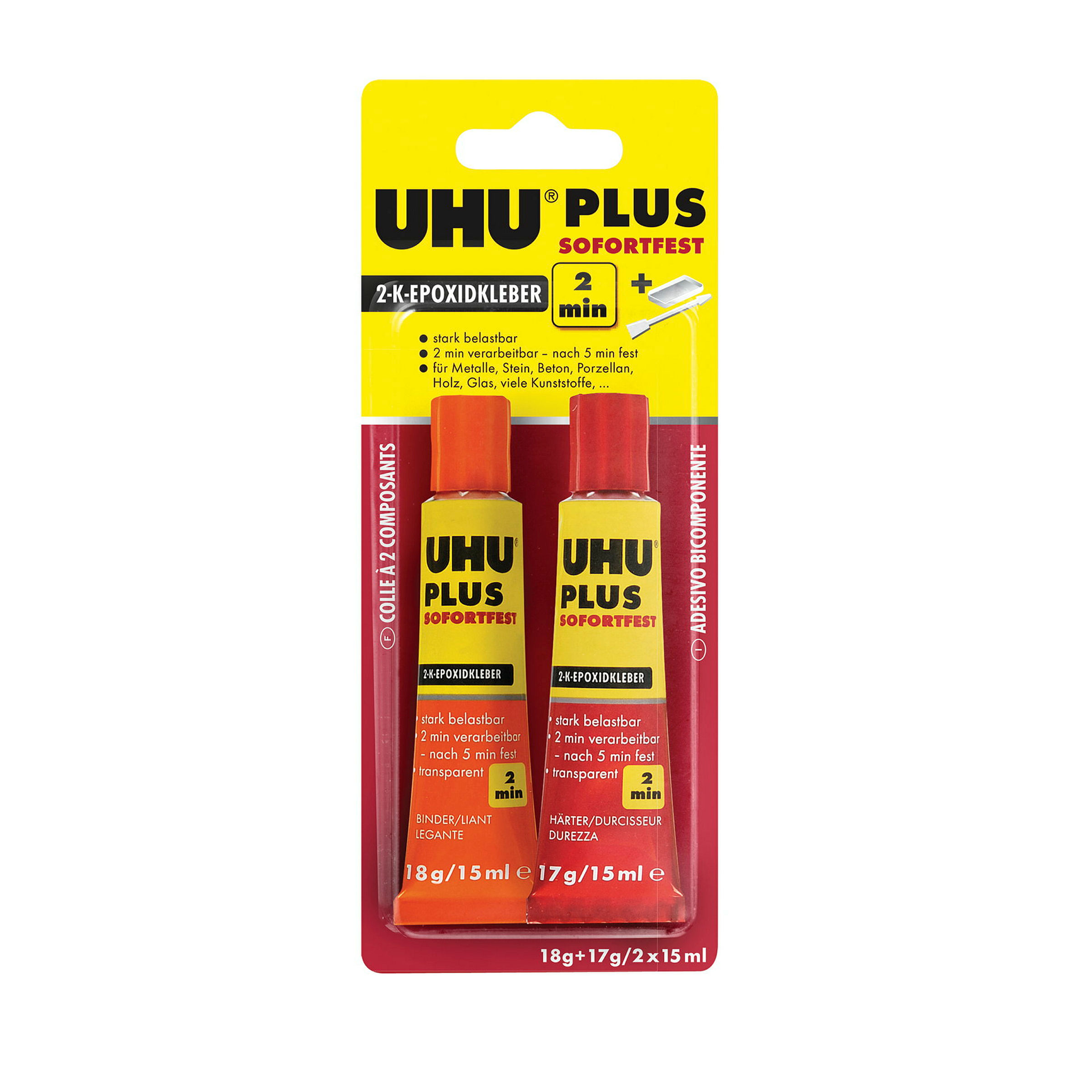 UHU 2-K Klebstoff plus sofortfest, 35g