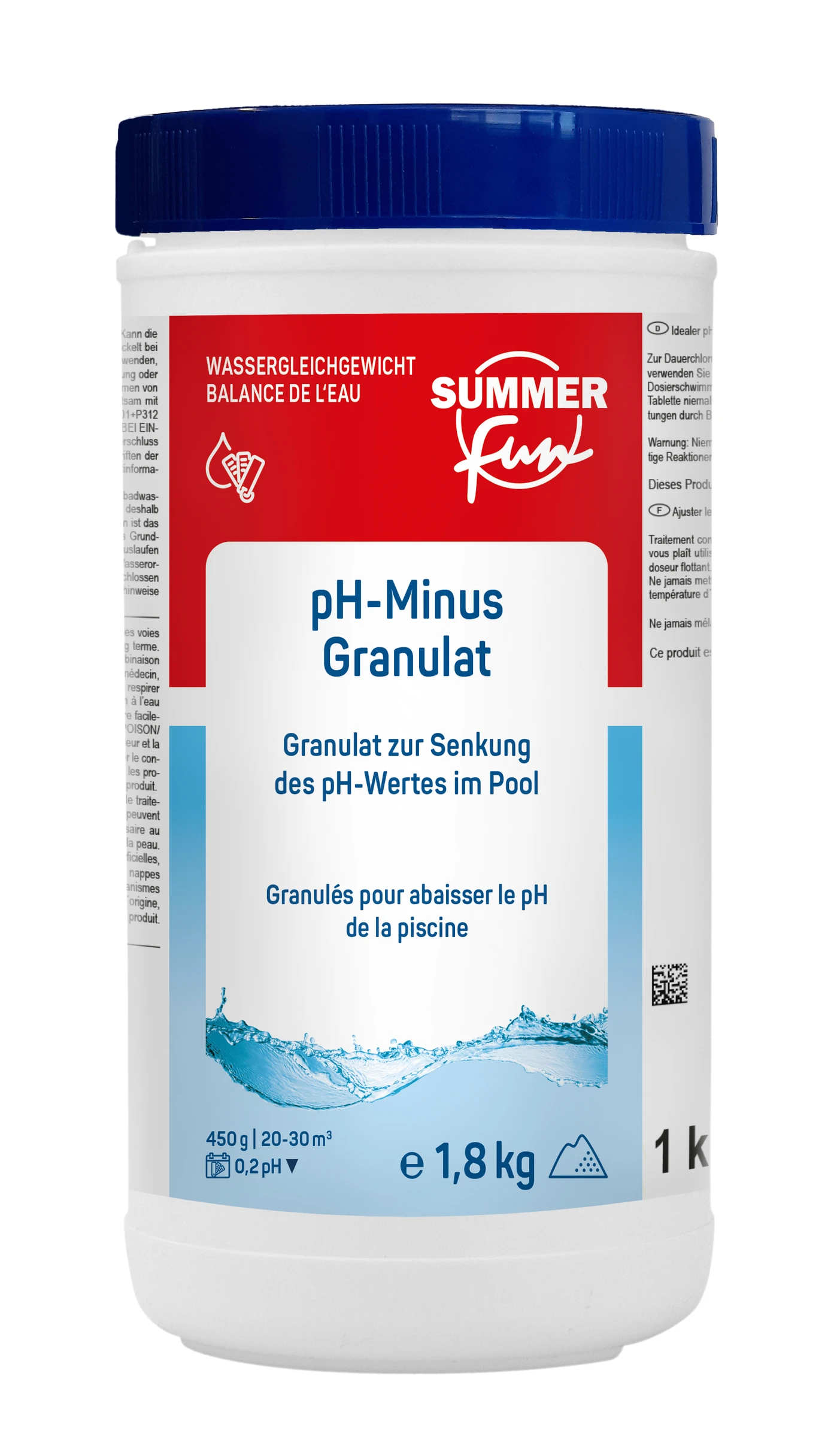 pH-Minus Granulat 1,8kg Senkung des ph-Wertes