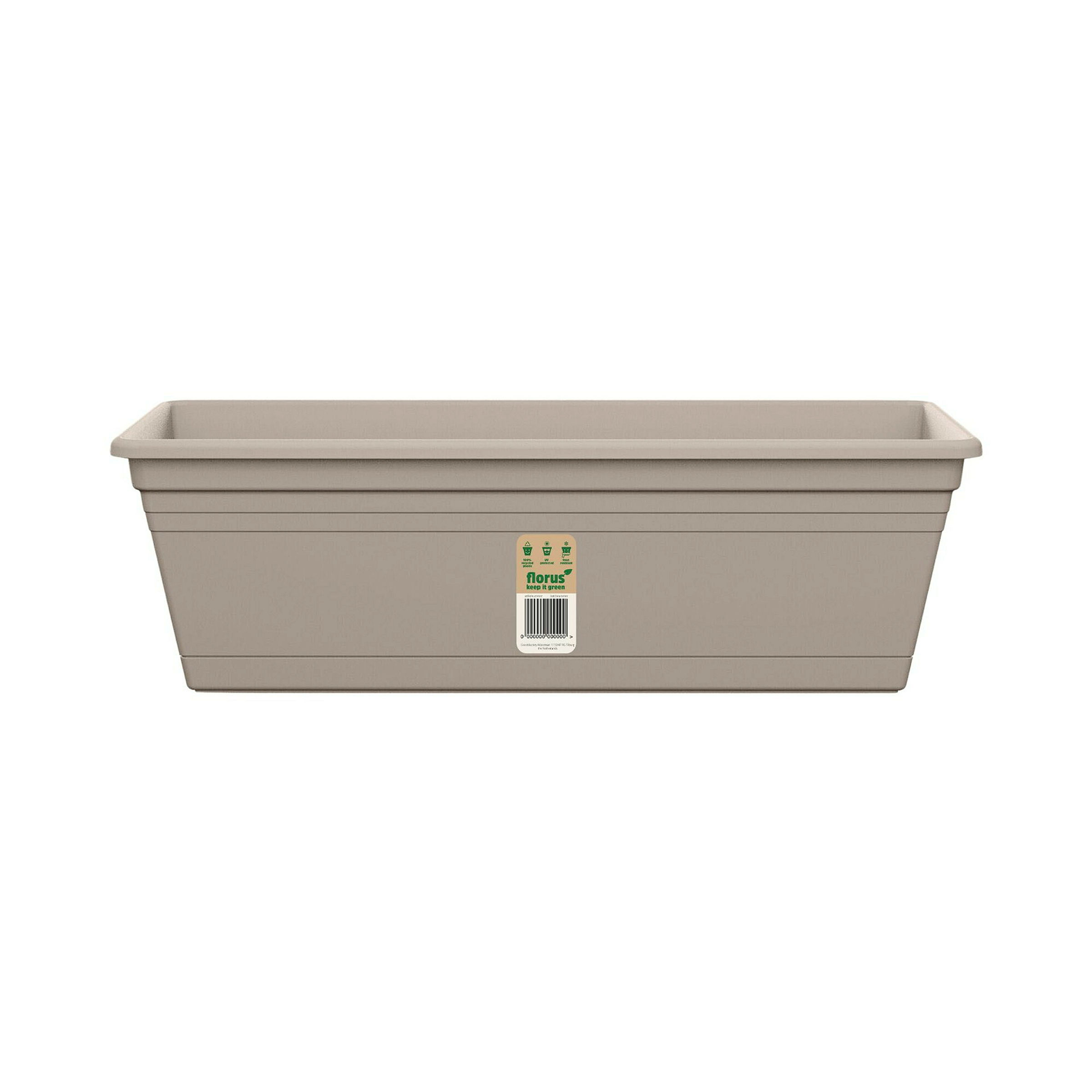 Florus Mediterran Blumenkasten 40 - Grau - L 39 x B 19.4 x H 0 cm - Balkon