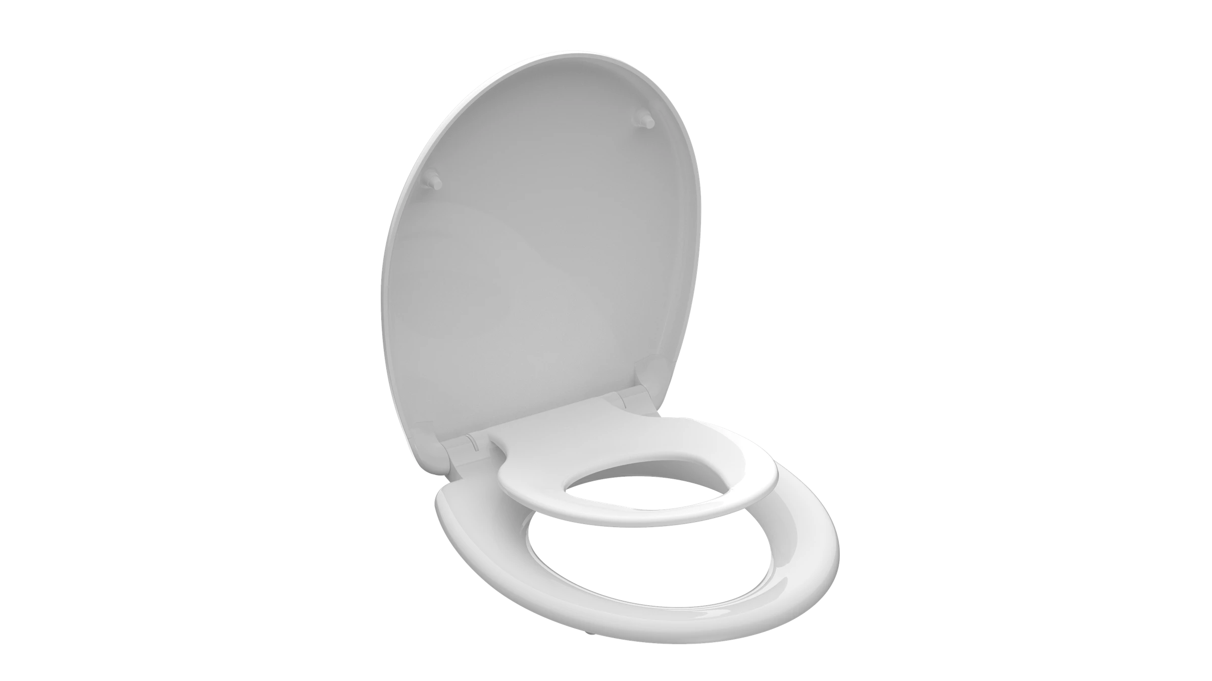 Duroplast WC-Sitz FAMILY WHITE, mit Absenkautomatik und Schnellverschluss