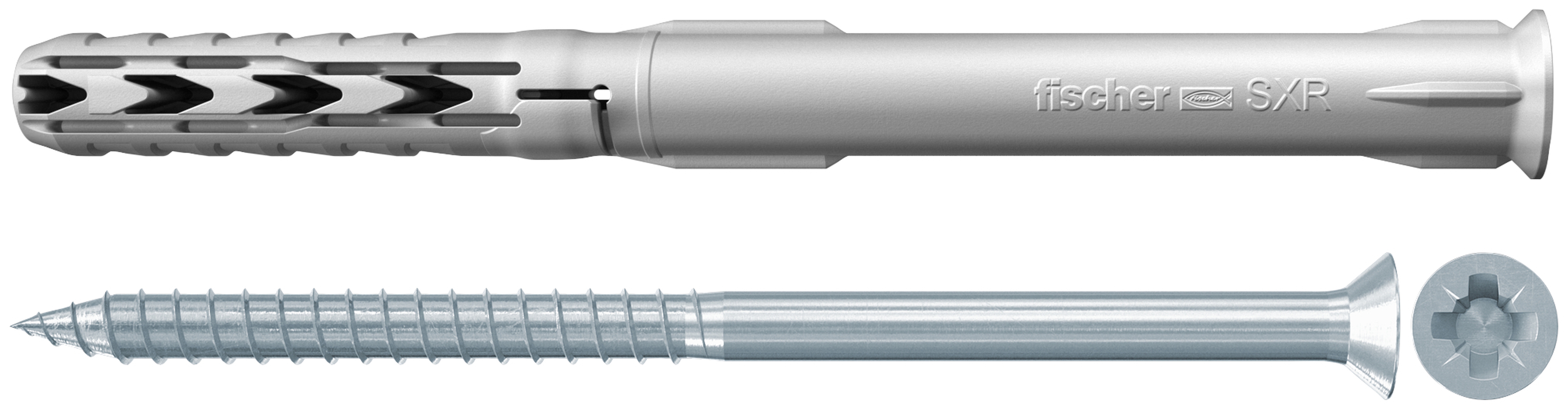 fischer Langschaftdübel SXR 8 x 100 Z Senkkopfschraube (PZ)