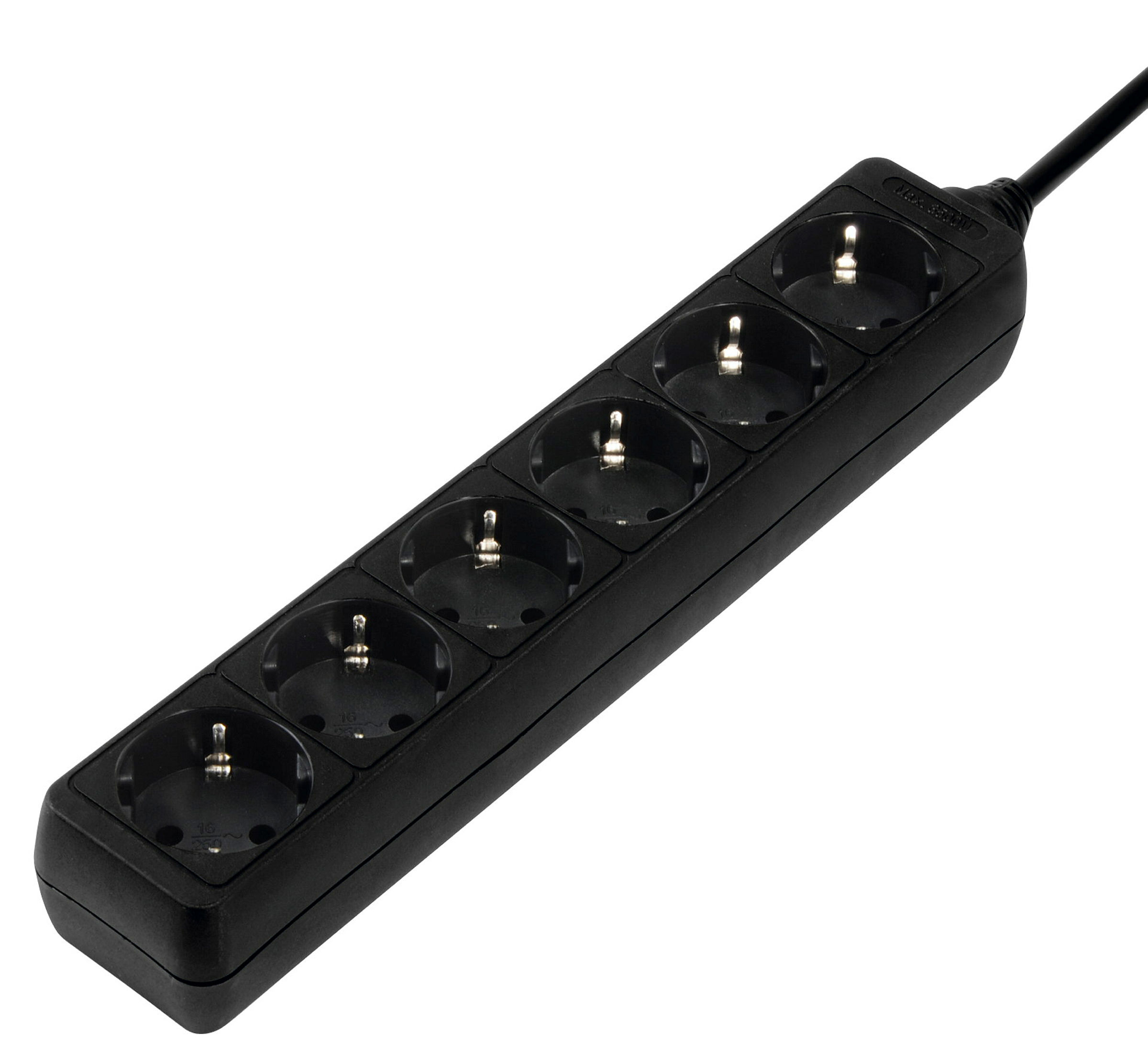 Hama Steckdosenleiste 6-fach, 1,4 m, Schwarz