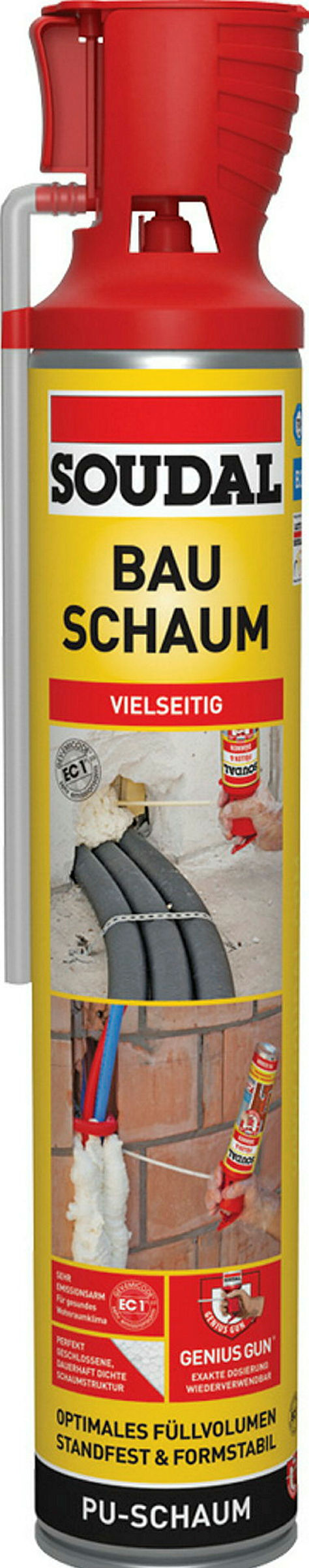 Soudal Bauschaum Genius Gun® universeller PU-Schaum mit exakter Dosierung
