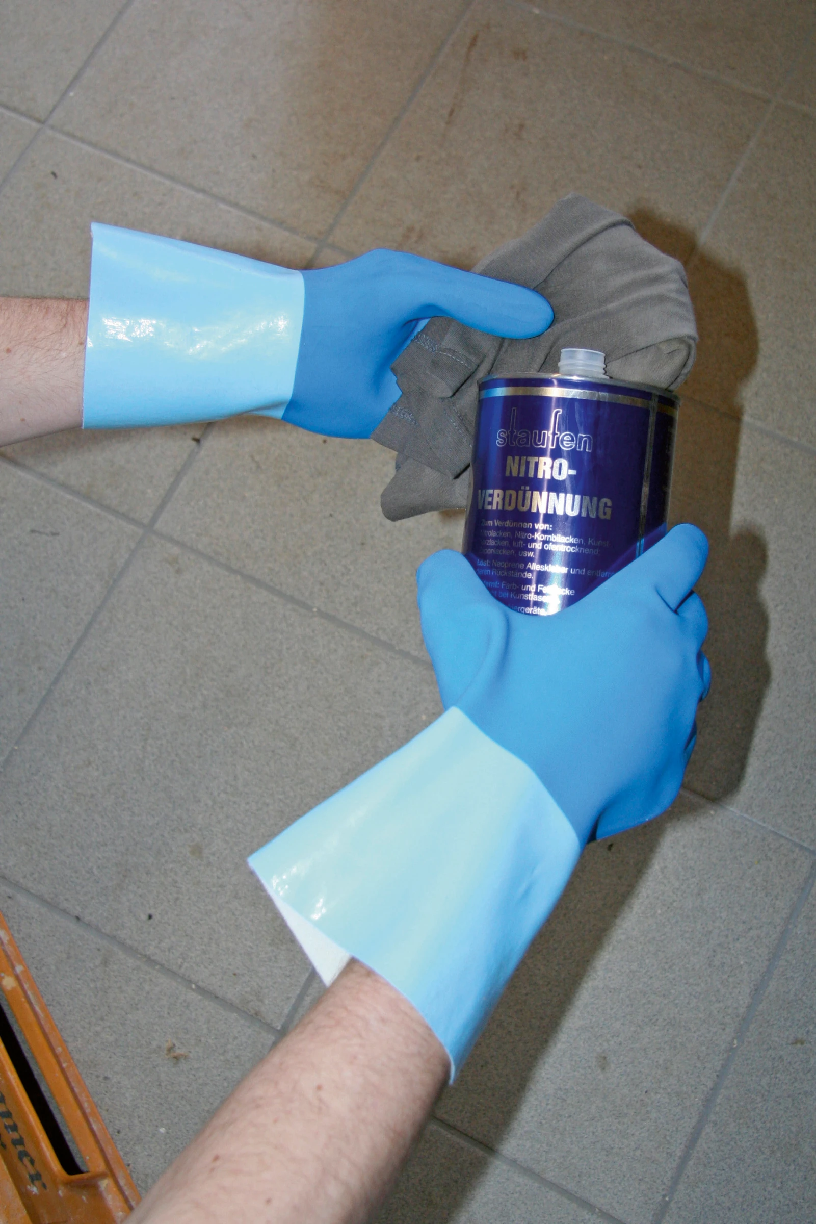 Latex Handschuh blau, Gr. 10