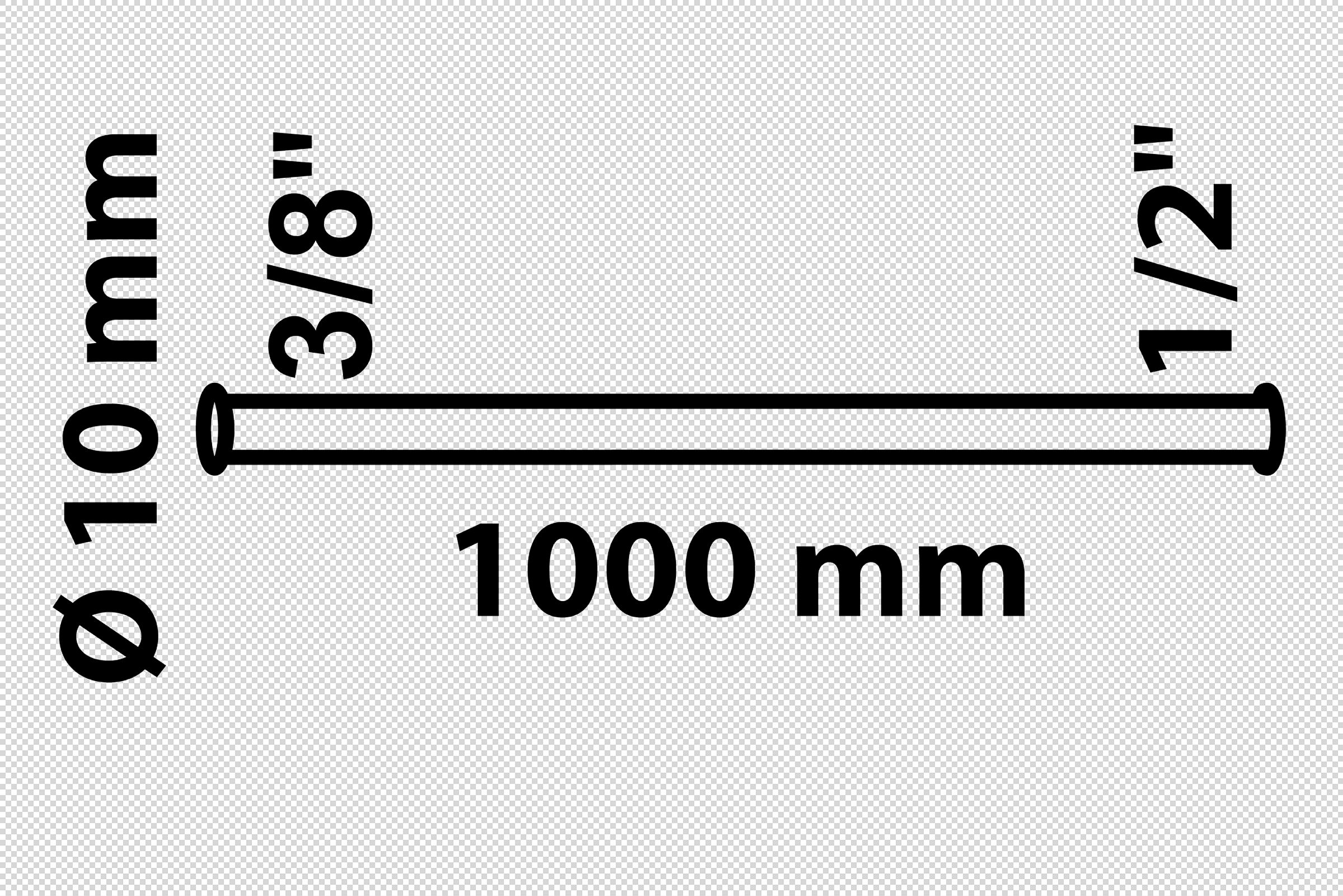 CU Anschlussrohr Ø 10 x 1000 mm, Chrom, mit doppelter Bördelung, für 1/2 o