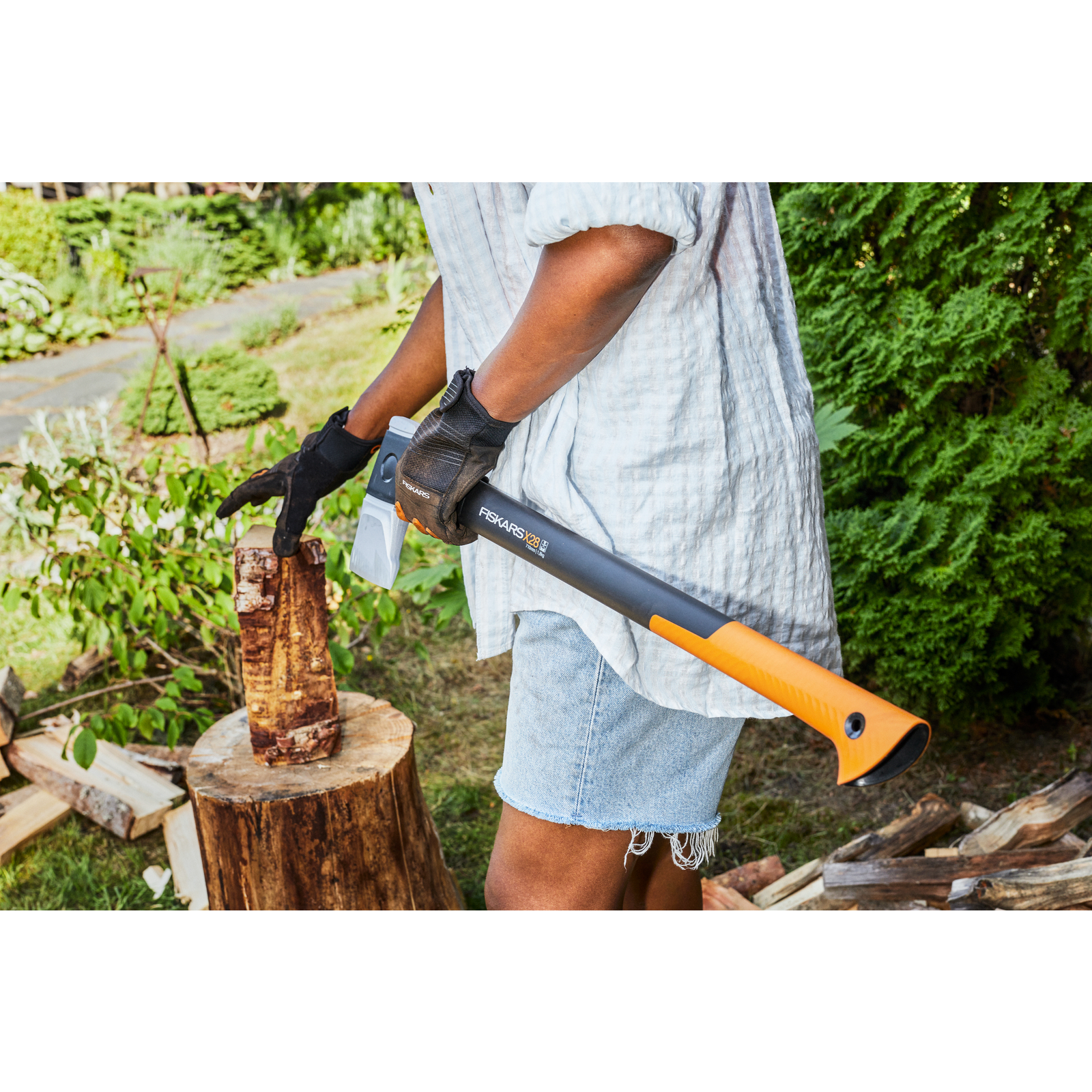 Fiskars X-series X28 Spaltaxt M Klinge langer Schaft X28 Spaltaxt M langer