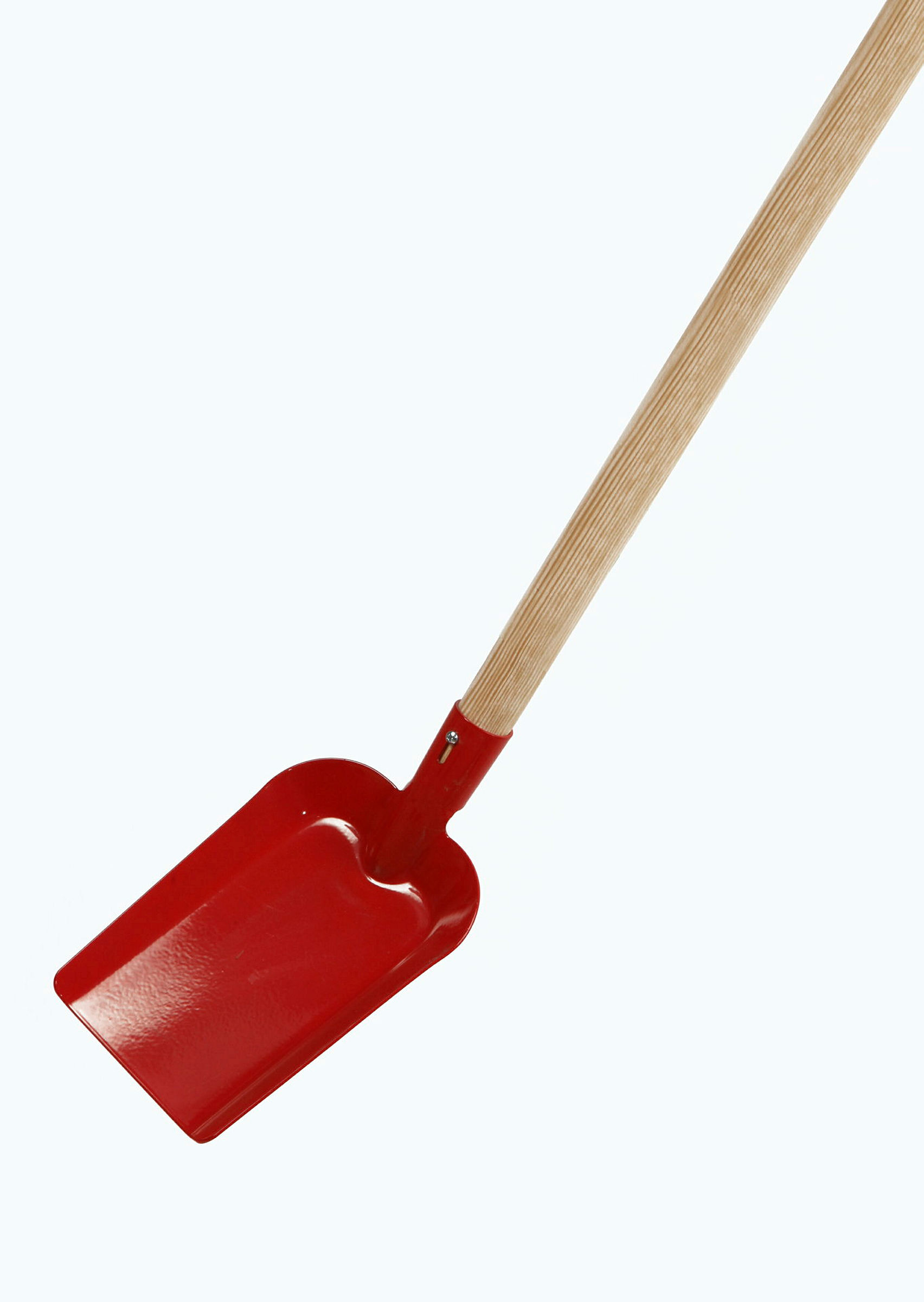 Kinder-Schaufel, aus Stahlblech, pulverbeschichtet, mit Kiefer-Stiel