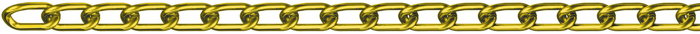 Gedrehte Ringkette geschweißt (Spule) 2 mm Stahl vermessingt, 15 m