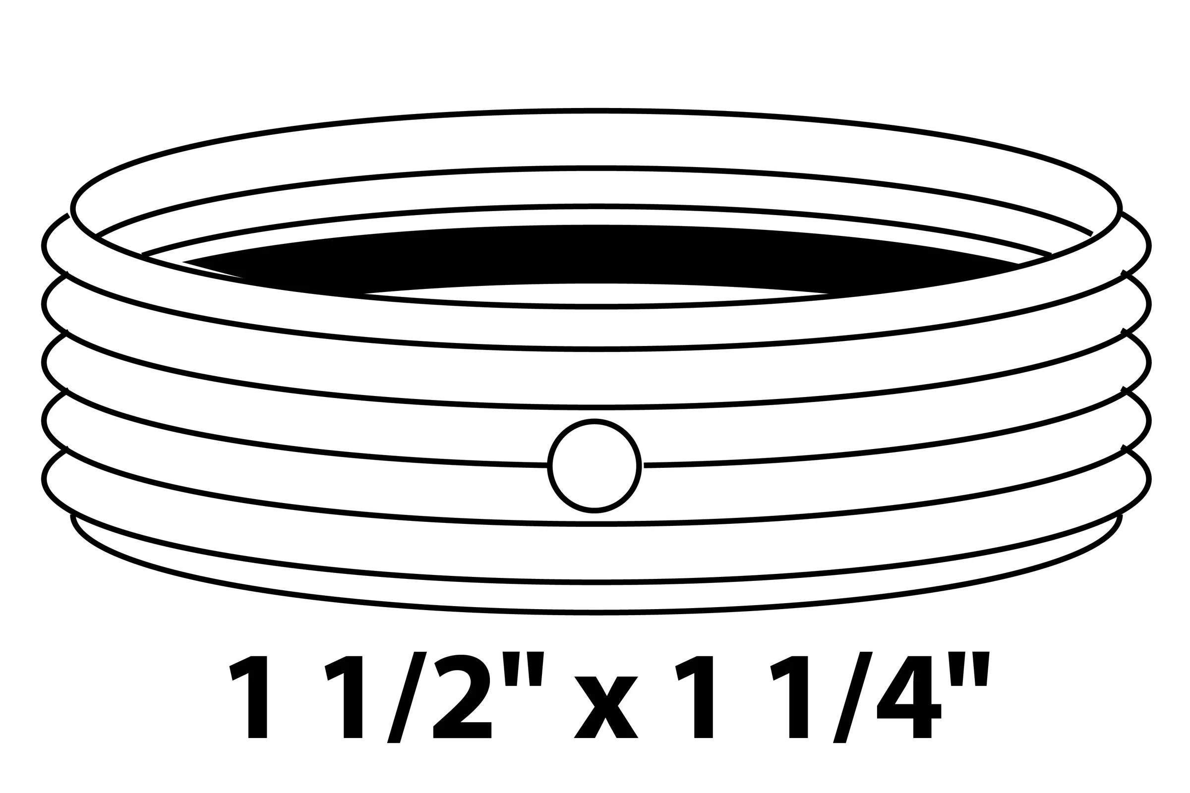 ECO-SAVE KS Reduzierring, Grau, 1 1/2''AG x 1 1/4''IG, für Siphon