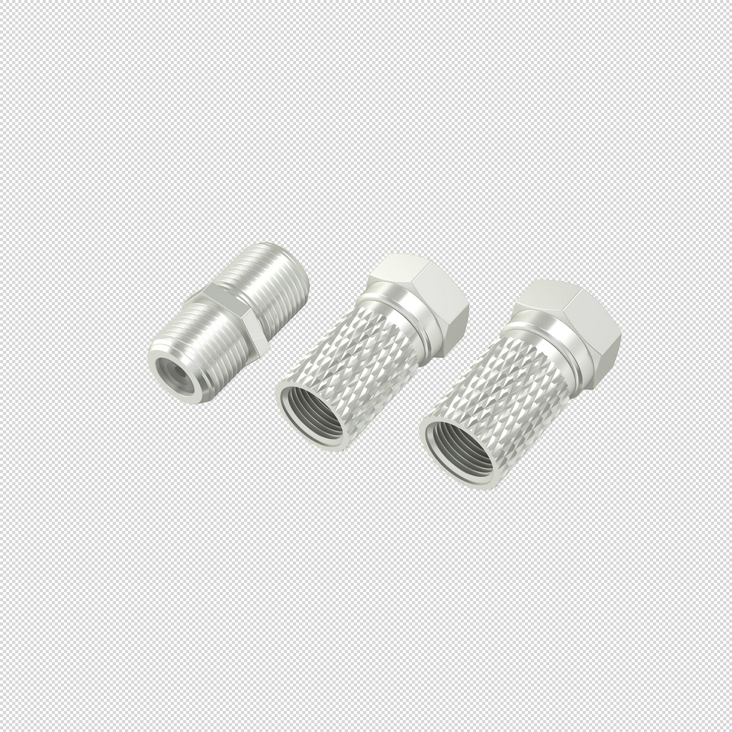 Hama SAT-Adapter-Set, 2x F-Stecker und Adapter F-Kupplung/F-Kupplung