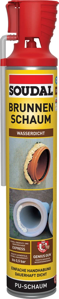 Soudal Brunnenschaum Genius Gun® - wasserdichte Verbindung für Brunnen- & S