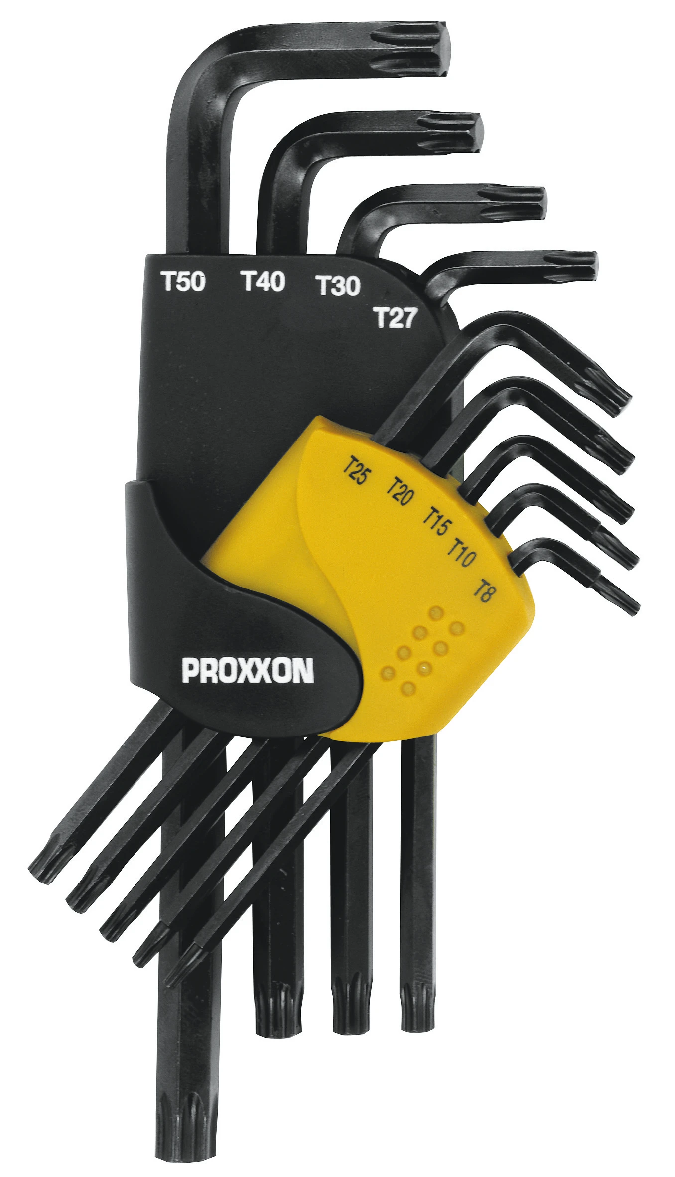 PROXXON-Winkelschlüsselsatz für TX-Schrauben TX 8 - 50 (9-teilig)
