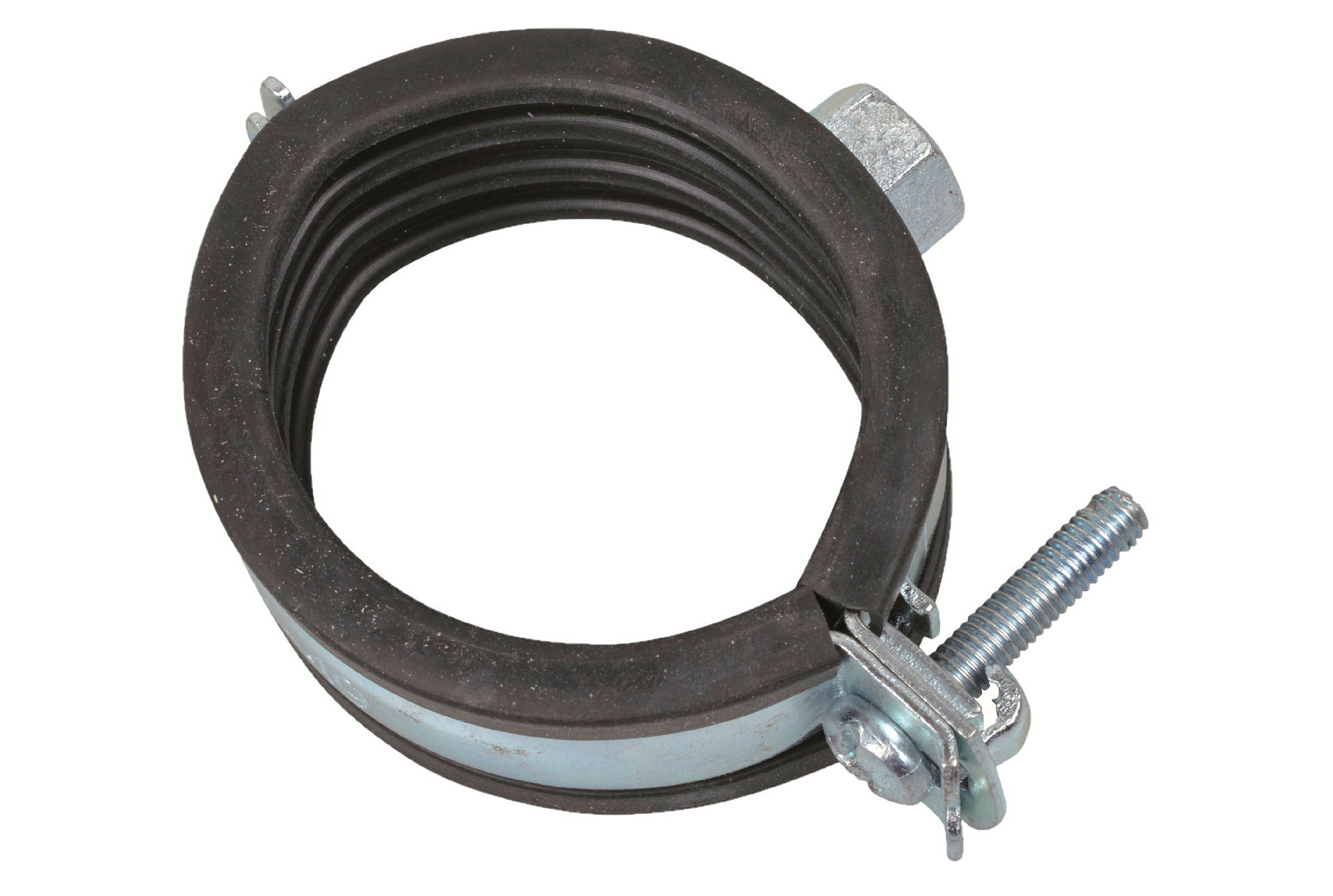Rohrschelle, 57 mm - 61 mm, schallgedämmt, für 2'', mit M8 Gewindemuffe